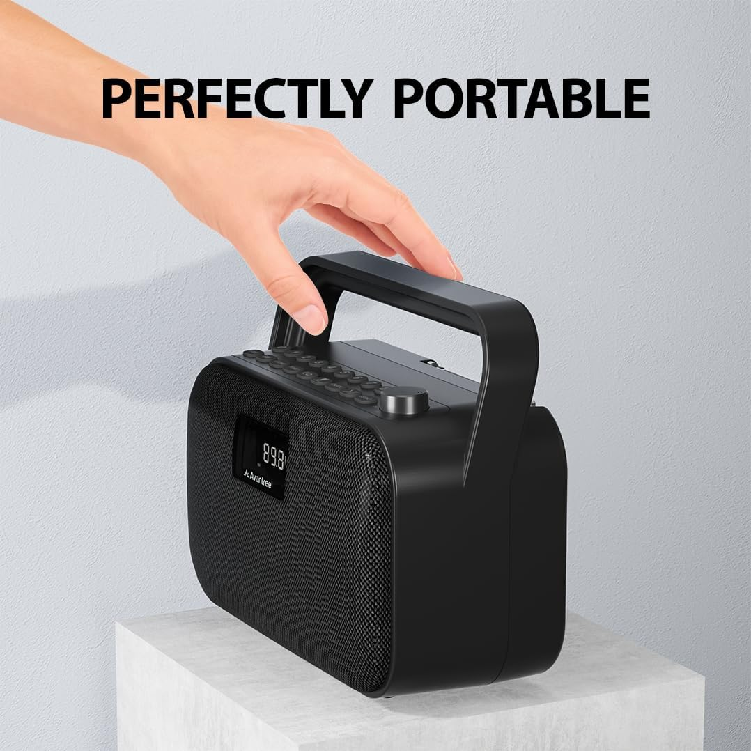 Avantree Powerbyte - Portable Digital FM Radio with Powerful 30W Stereo Bluetooth Speakers & SD Card Player, 20Hr Rechargeable Playtime, Extended Range, Wireless Loud Outdoor Speaker & U Disk Player image number 4