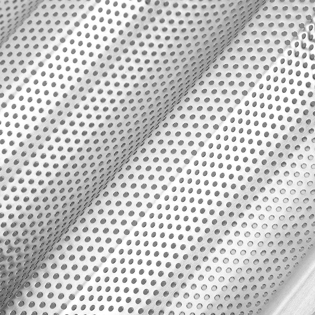 French Bread Baking Mold, 3 Groove Mold Baking Tray Pan, 430 Stainless Steel, with Leak Holes, 15.2 X 9.8In, Easily Make Baguettes