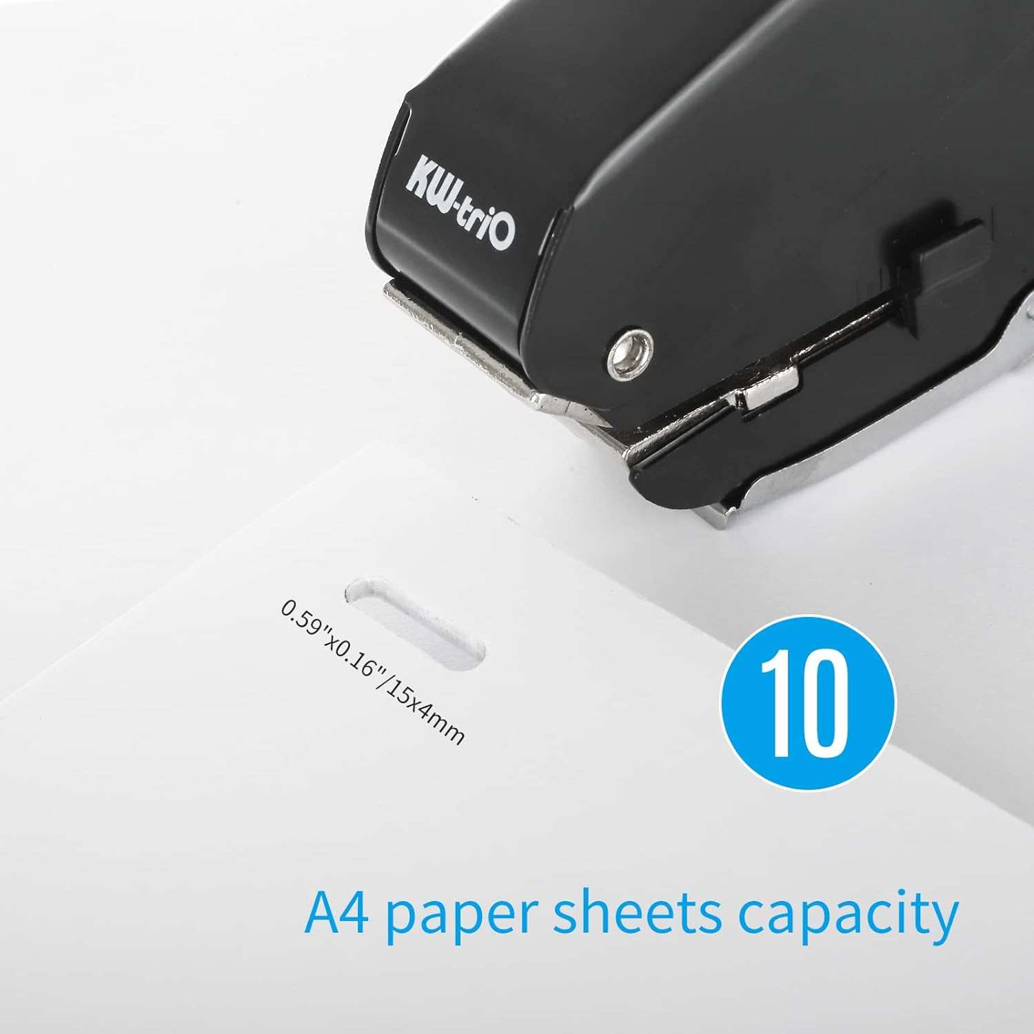 Nurdo Heavy-Duty Slot Metal Single Hole Puncher 1-Hole Paper Punch 10 Sheet Capacity for ID Card PVC Photo Slot and Paper Chipboard Art Project Documents Office School Home Supplies image number 4