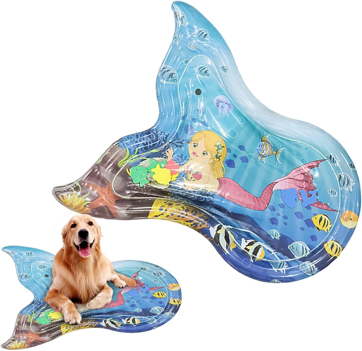 Inflatable Water Pad | Inflatable Outdoor Pet Mat - Water Sensor Technology Water Patting Mat for Floor, Tile, and Grass image number 6