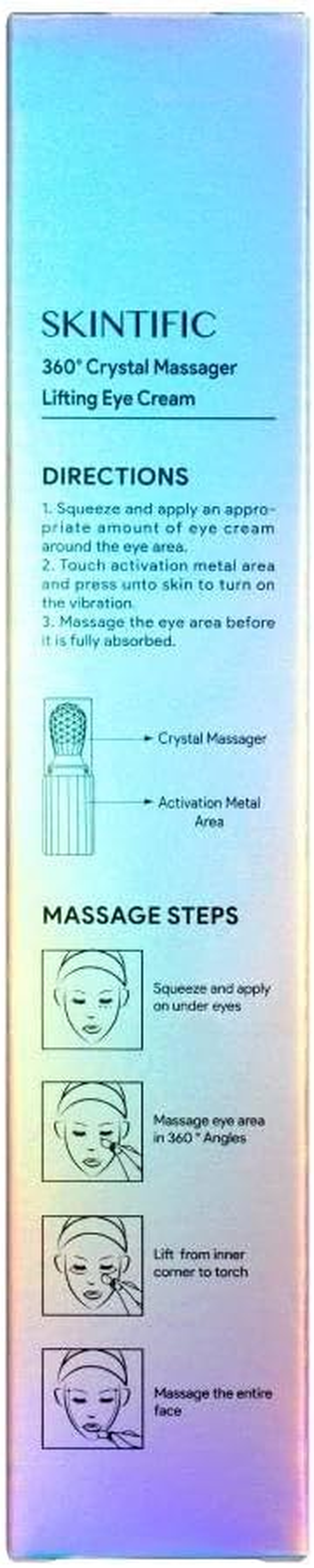 Skintific 360 Crystal Massaging Eye Cream 20Gram (To Reduces Fine Lines, Wrinkles, Puffiness & Dark Circles) image number 1