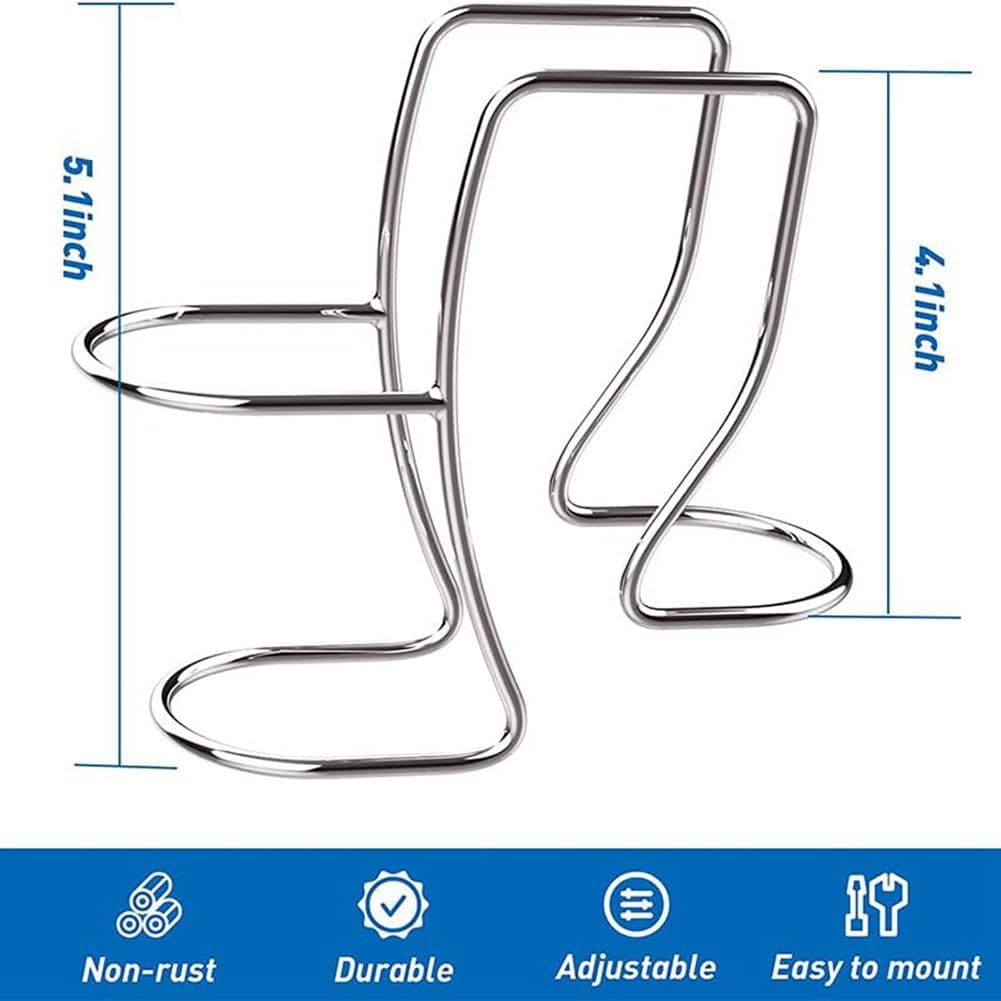 Stainless Steel Washing Machine Drain Hose Holder Hook, Universal Utility Sink Hose Clamp, Laundry Tub Hose Guide Clip Easy to Use image number 3