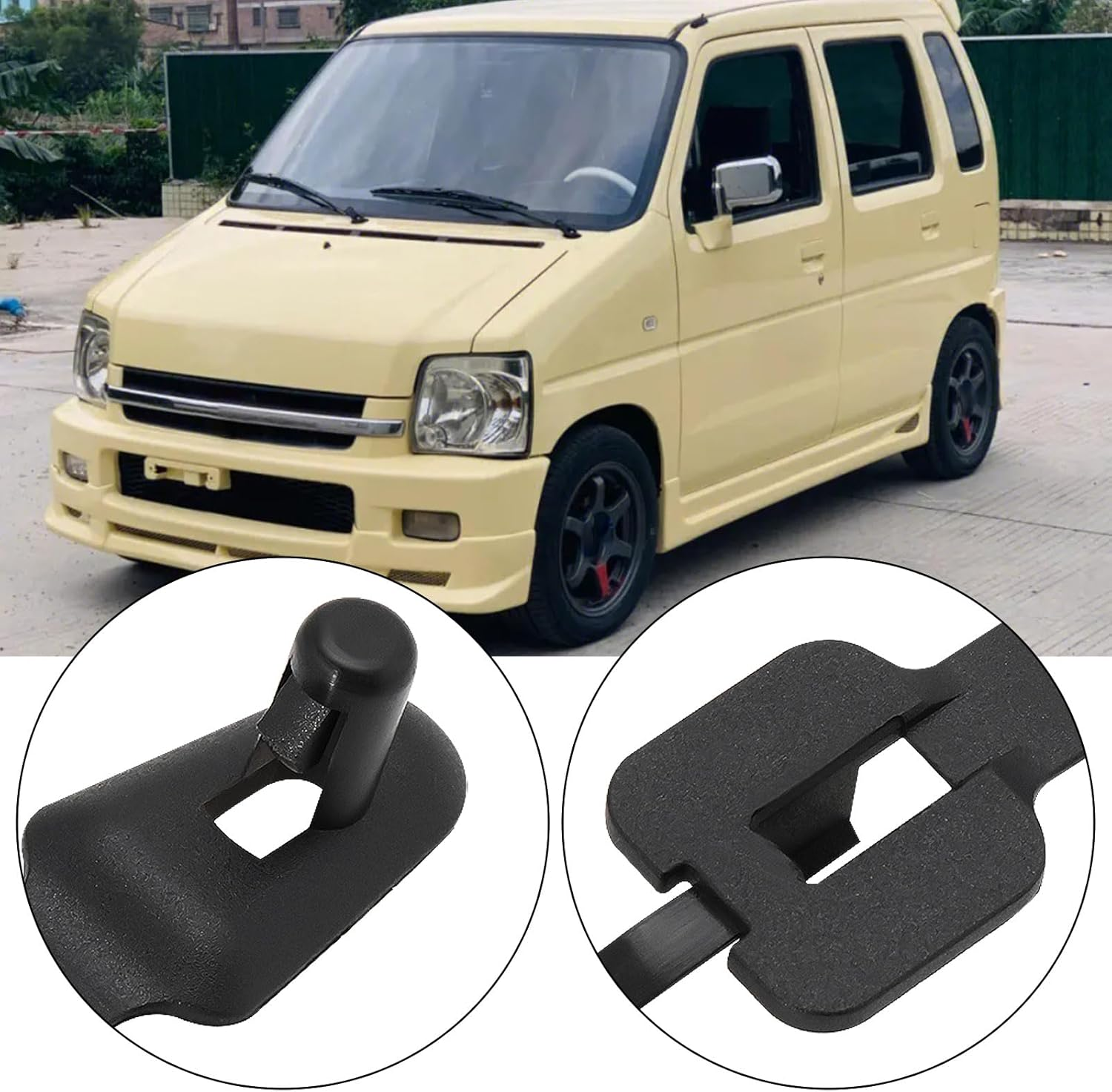 SG Store 2Pcs Interior Carpet Mat Clip Floor Mat Bracket Replacement Part 75921-76G10 75921-76G01-000 Compatible with Suzuki Black image number 3