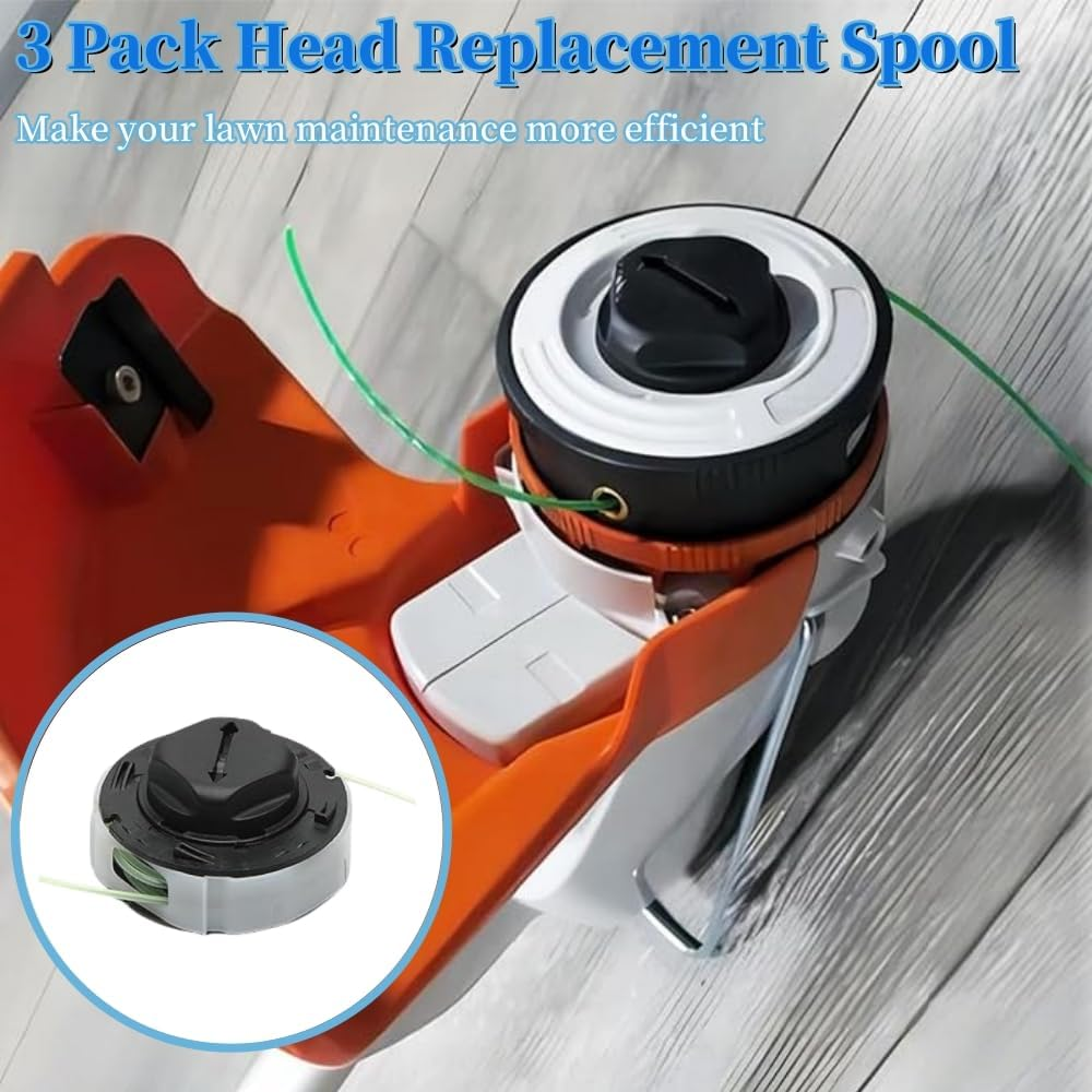 3-Pack Replacement Spool for Stihl Autocut C3-2,Trimmer Head Fits FSA 57 Weed Eater Trimmer Spool Replaces 4009 710 4305,Trimming and Mowing Head image number 2