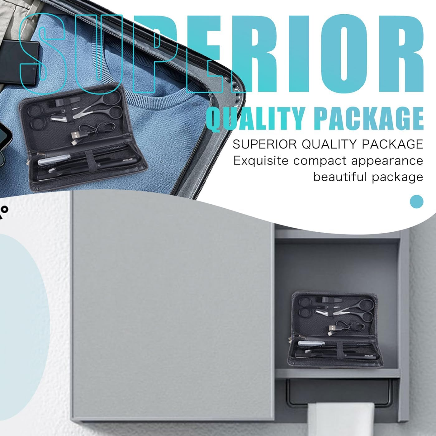 [Upgraded] Zexeller 9 in 1 Eyebrow Trimmer Precision Eyebrow Razor Electric Facial Hair Remover with Comb Facial Hair Trimmer Electric Epilator Eyebrow Kit Painless Easy Cleaning (Battery Included) image number 6