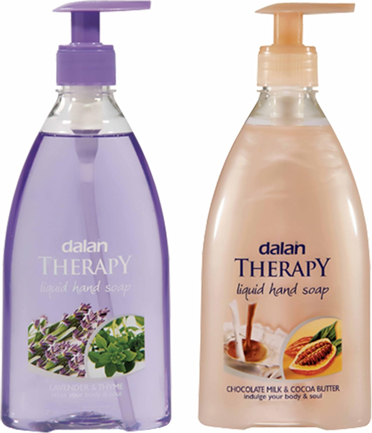 Dalan Therapy Liquid Soap Combo Pack of Lavender & Thyme and Chocolate Milk & Cocoa Butter image number 3