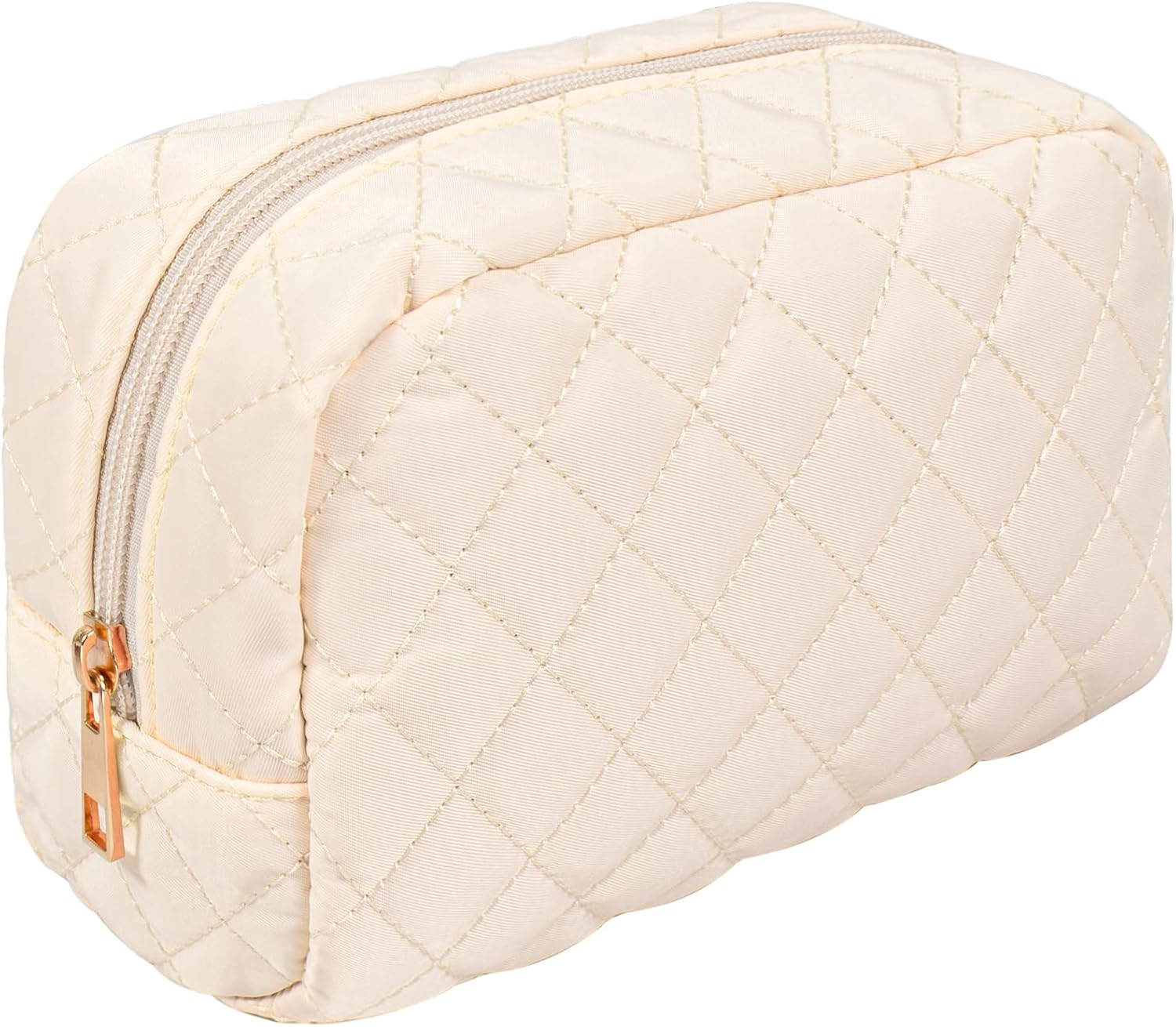 DDPOND Makeup Bag Travel Cosmetic Bag,Small Make up Bags for Women Makeup Organizer Case, Toiletry Bag Quilted Make up Bags Travel Essentials Toiletries Accessories (Black)