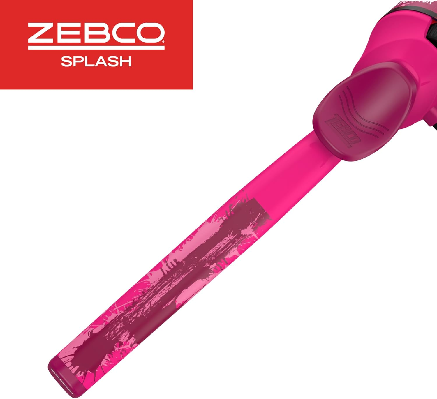 Zebco Splash Kids Spincast Reel and Fishing Rod Combo, 29" Durable Floating Fiberglass Rod with Tangle-Free Design, Oversized Reel Handle Knob, Pre-Spooled with 6-Pound Zebco Fishing Line image number 6