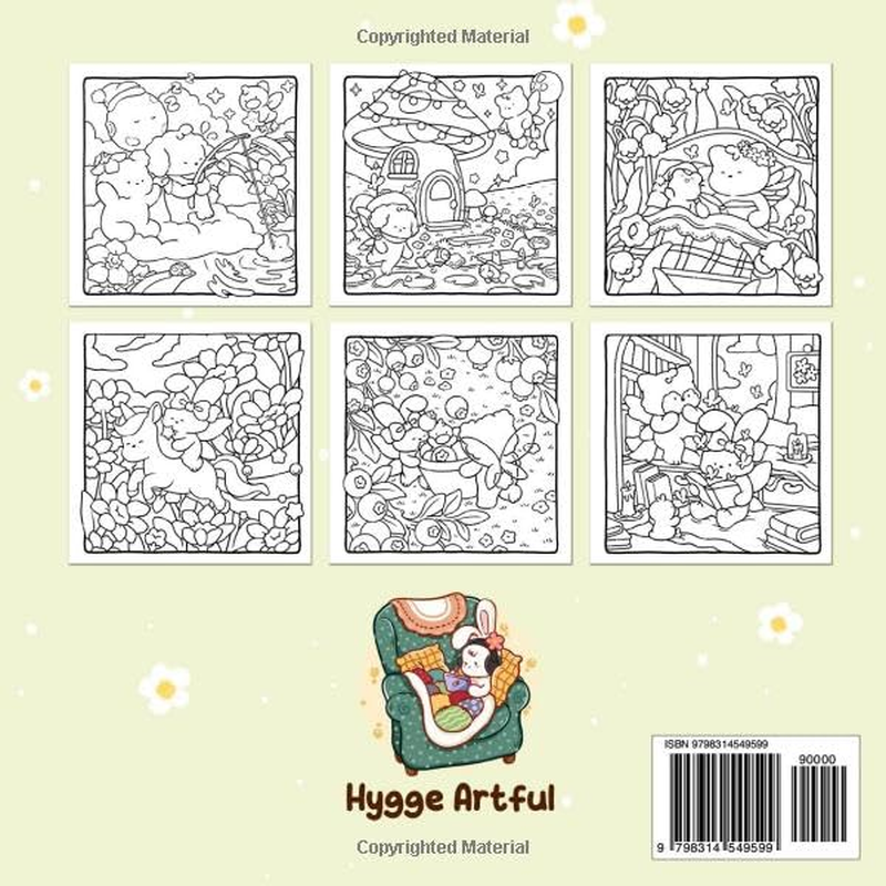 Dreamy Fuzzy: a Cute & Cozy Coloring Book for Adults and Teens Featuring Adorable Animals Friends in Magical Scenes for Stress Relief image number 1