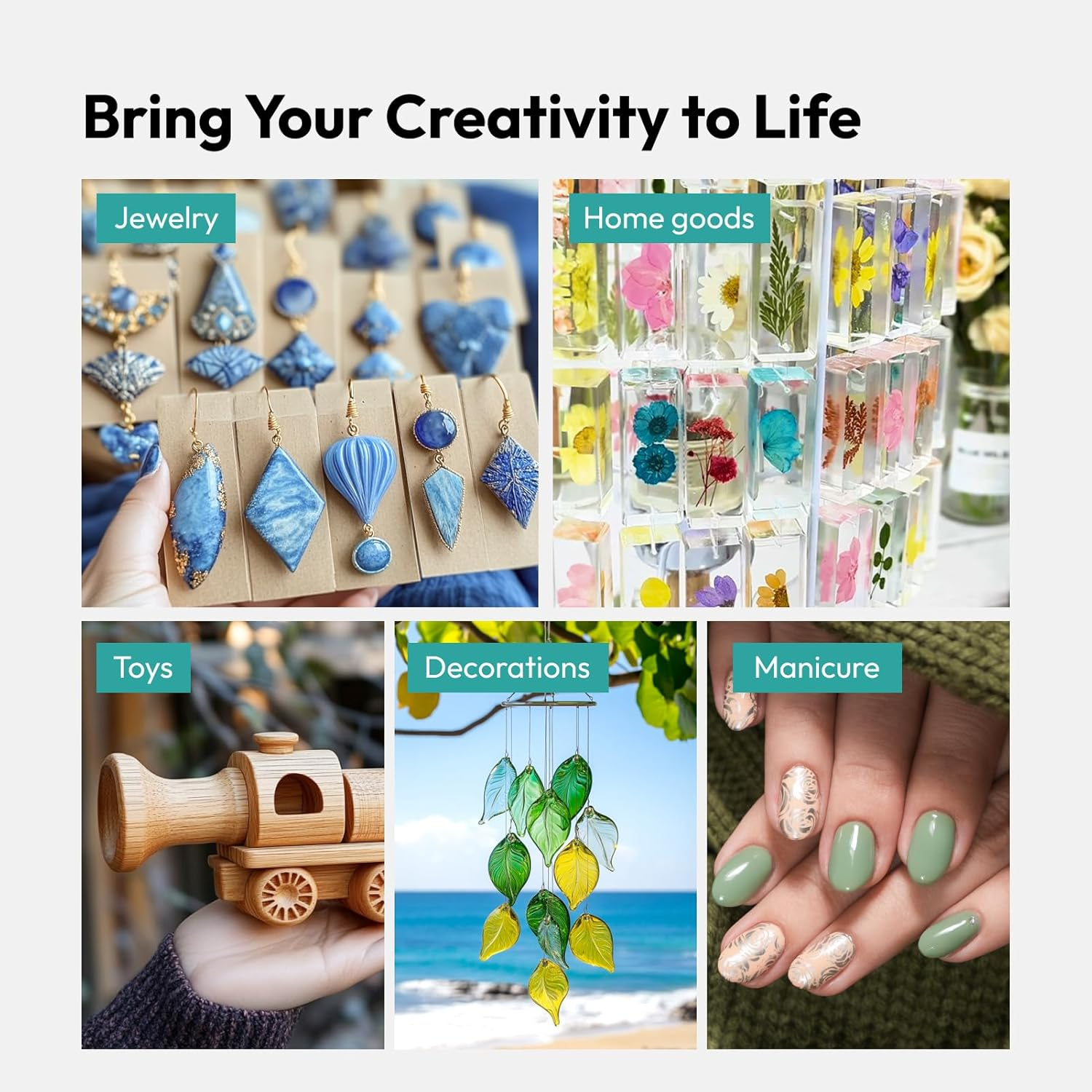 Resiners Cordless Rotary Tool Kit, Electric Resin Drill & Polishing Kit, 5-Speed Adjustable, 54Pcs Jewelry Making Kit, Professional Machine for Resin Molding, Manicure, Wooden DIY Crafts image number 2