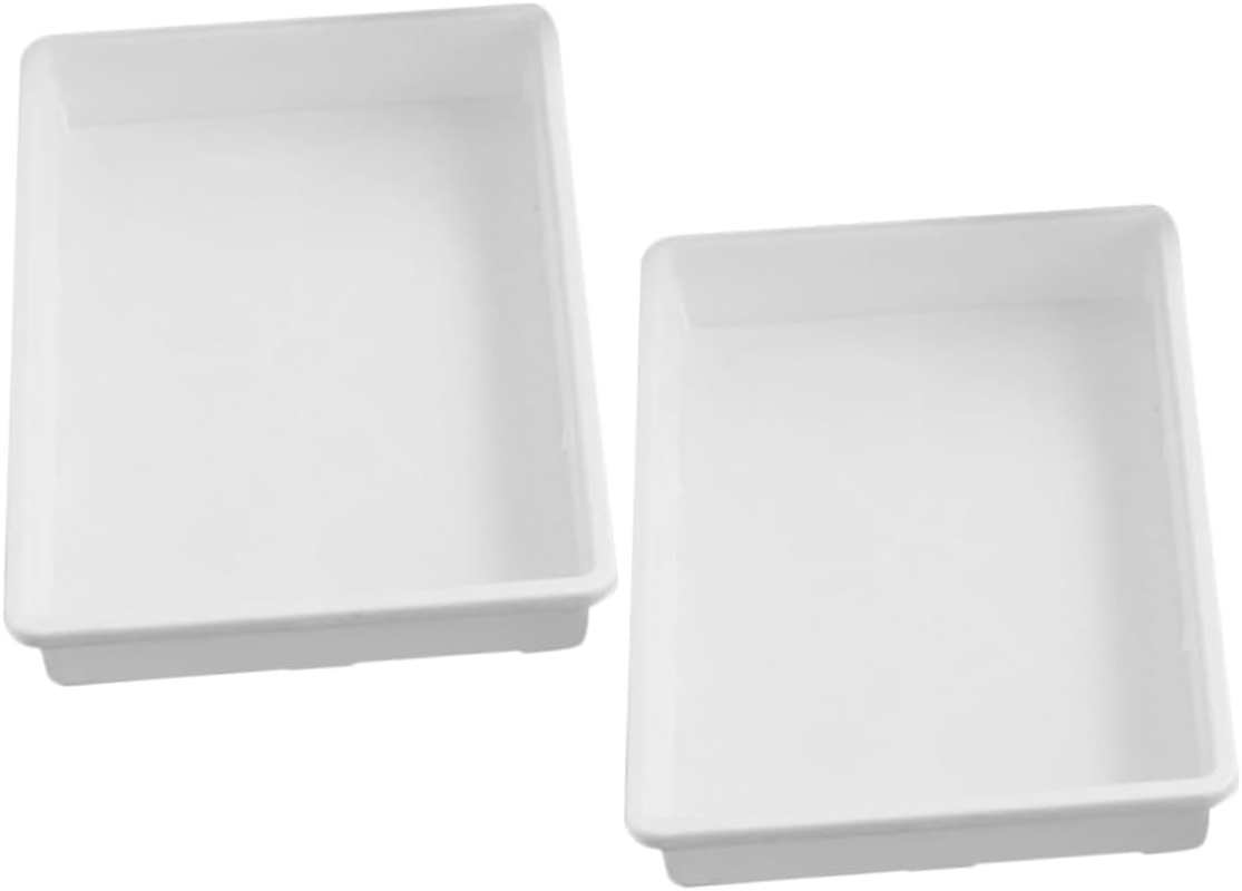 MOBUTOFU 2Pcs Plastic Flower Pot Tray Plant Saucer Reusable for Indoor Plants Water Catcher Container for Potted for Gardening Accessories and Care image number 4