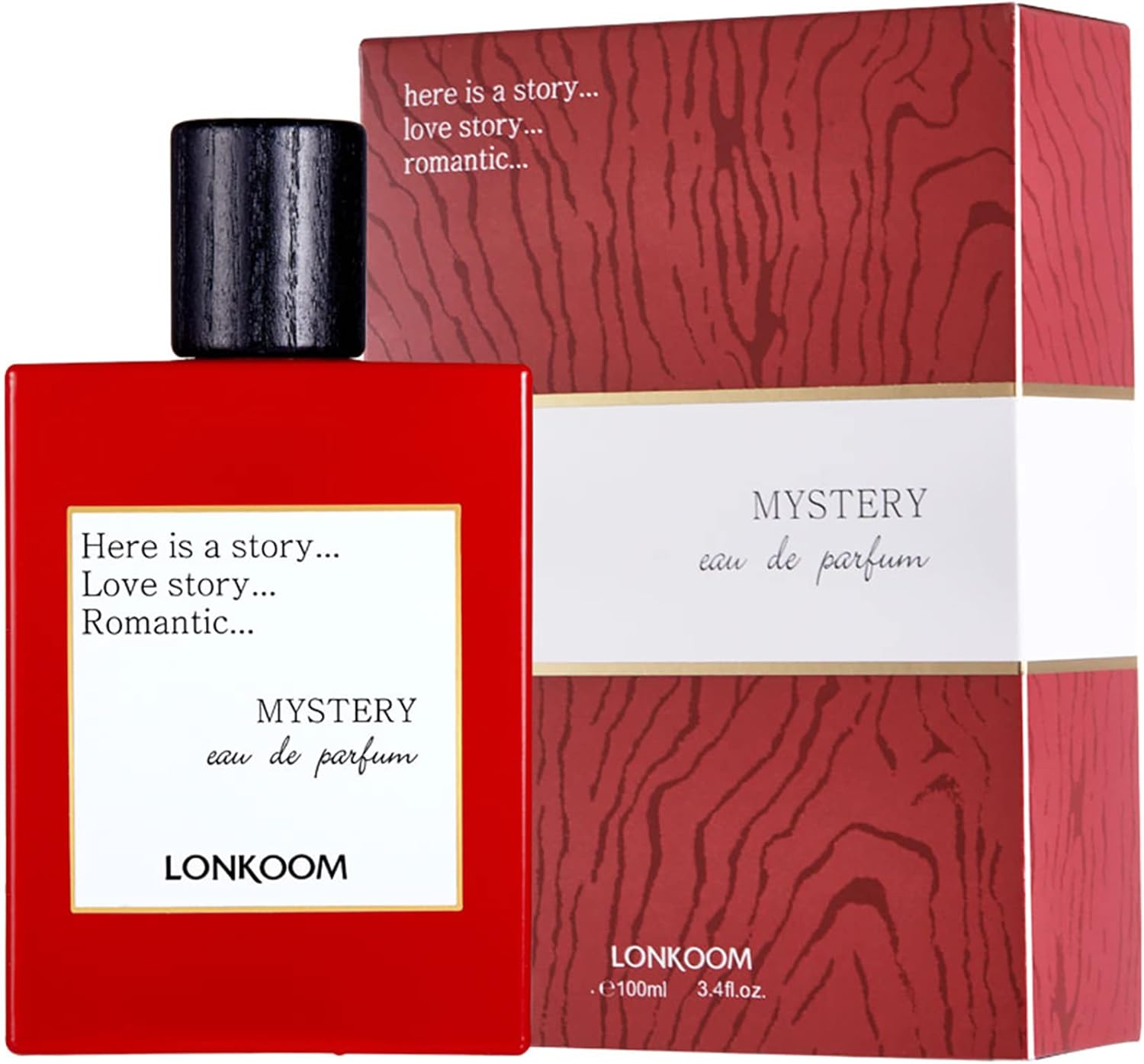 Lonkoom Mystery - Red for Men 3.4 Oz EDP Spray image number 2