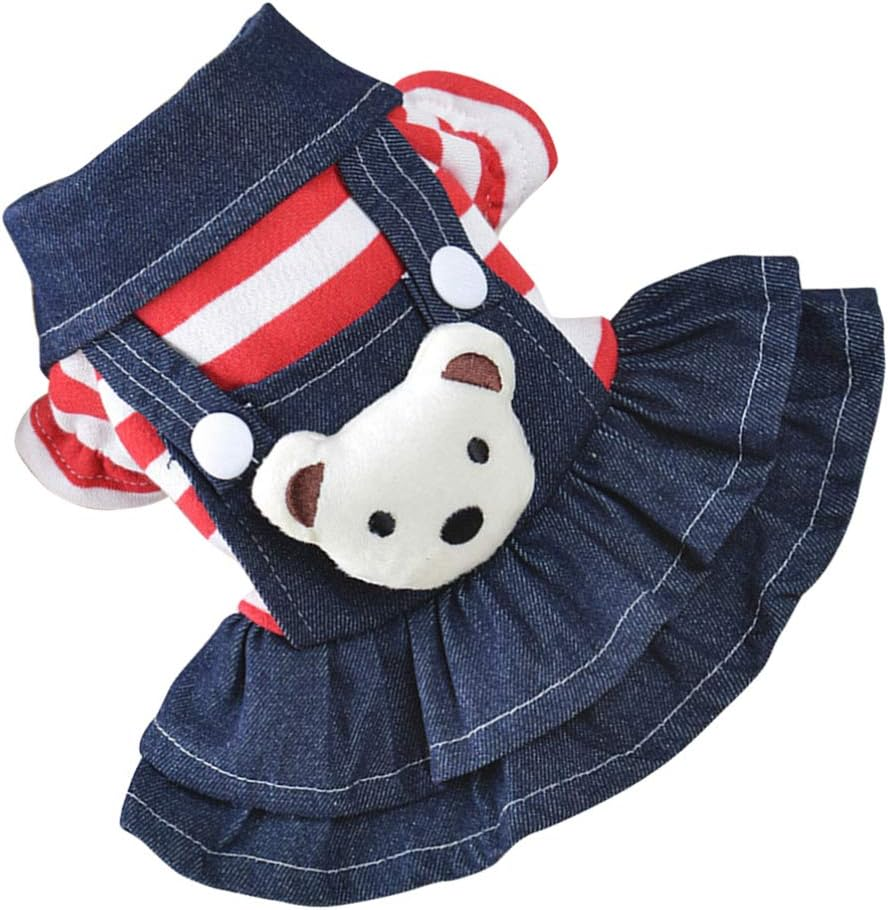 Totority Pet Bear Suspender Skirt Dog Apparel Small Puppy Dress Stylish Dog Clothes for Everyday Wear image number 3