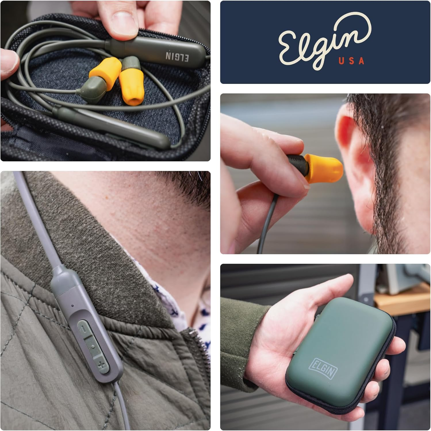 Elgin Discord V2 Bluetooth Earplug Earbuds, OSHA Compliant Noise-Isolating Safety Wireless Headphones, All-Weather Earphones for Industrial Work, and High-Noise Environments image number 1