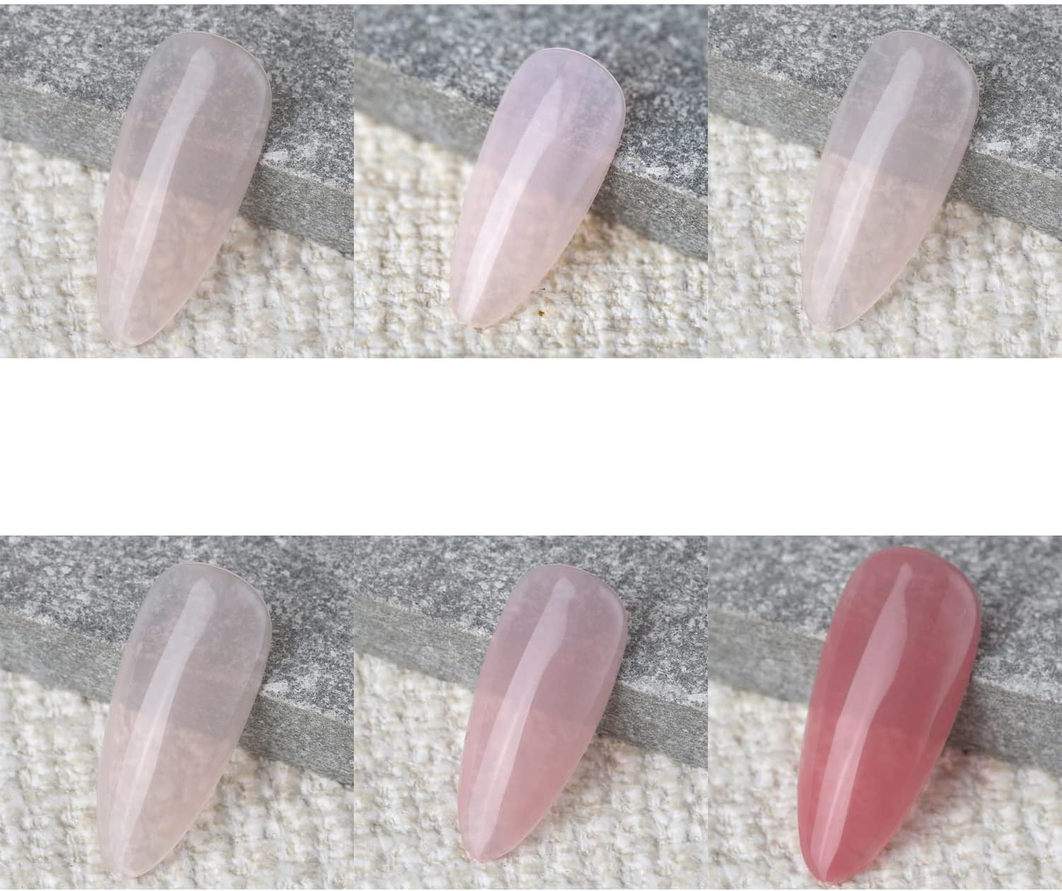 Vishine Nude Gel Polish Kit, Sheer Milky Pink Jelly Transparent Gel Nail Polish UV LED Gel Nail Gel Polish Varnish Nail Art DIY Saon 6Pcs 8ML - C054 image number 3