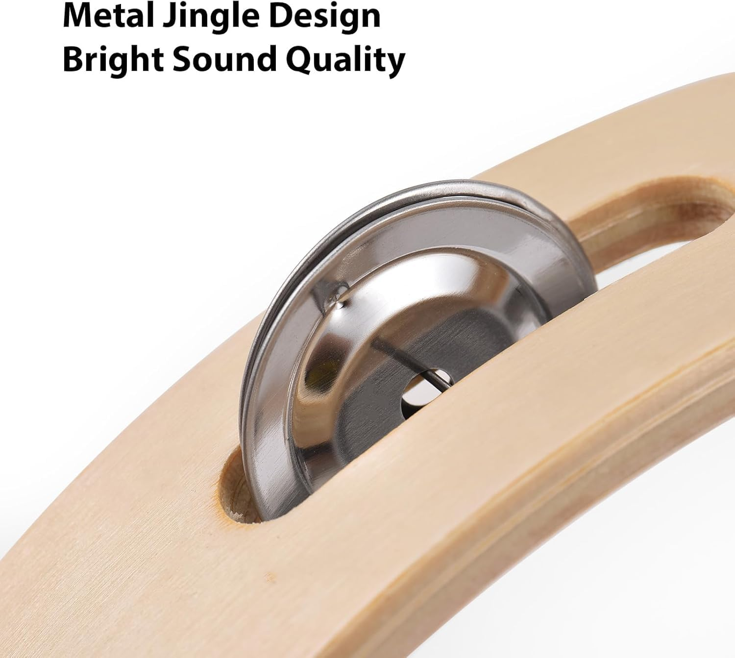 3 Packs Tamborines 6&rdquo;8&rdquo;10&rdquo;Tambourine for Adults Wooden Tambourines Drum Percussion, Tambourine Gift Musical Educational Metal Jingles Church KTV Party Music Therapy image number 6