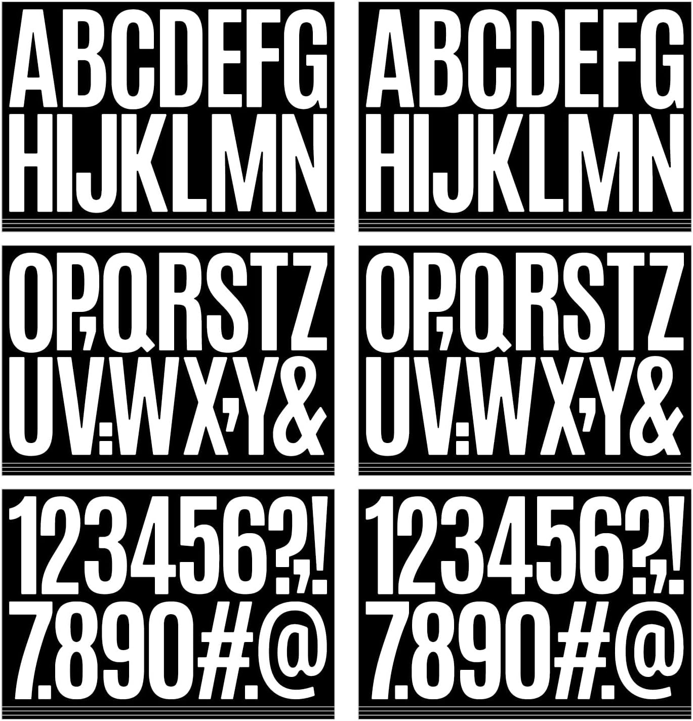 18 Sheets Self Adhesive Vinyl Letters Numbers Kit, Mailbox Numbers Sticker for Mailbox, Signs, Window, Door, Cars, Trucks, Home, Business, Address Number, Lockers (Black, 5 Inch)