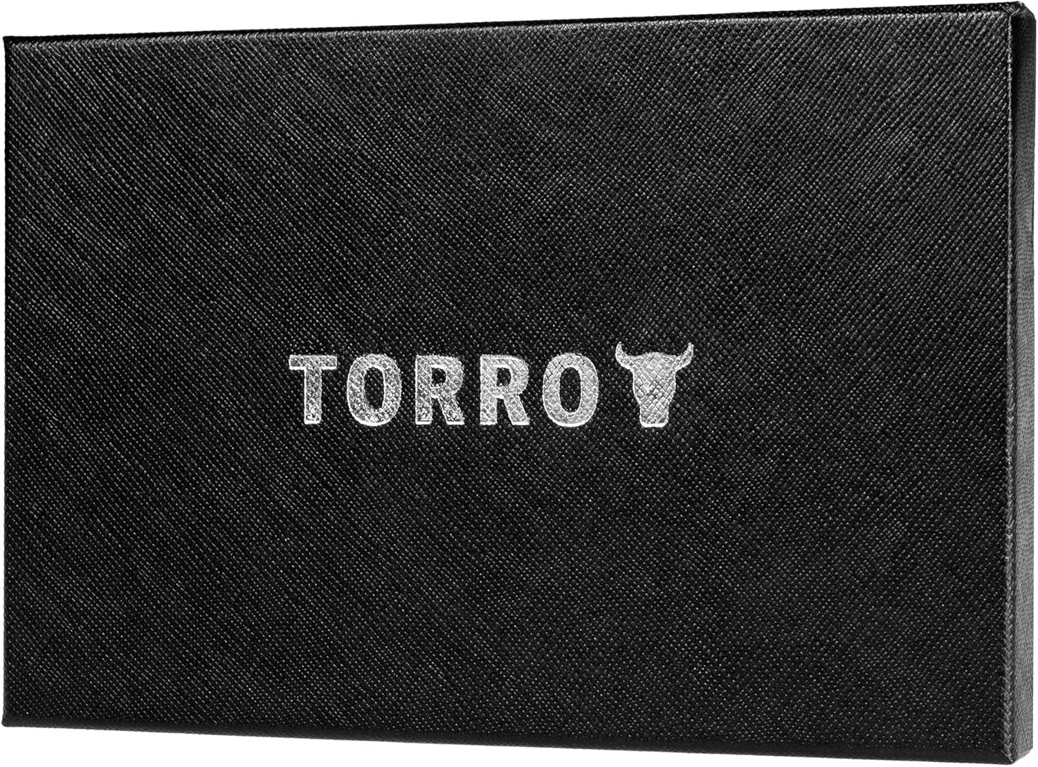 TORRO Passport Holder &ndash; Genuine Leather Passport Cover with Elasticated Closure Strap - Black image number 2