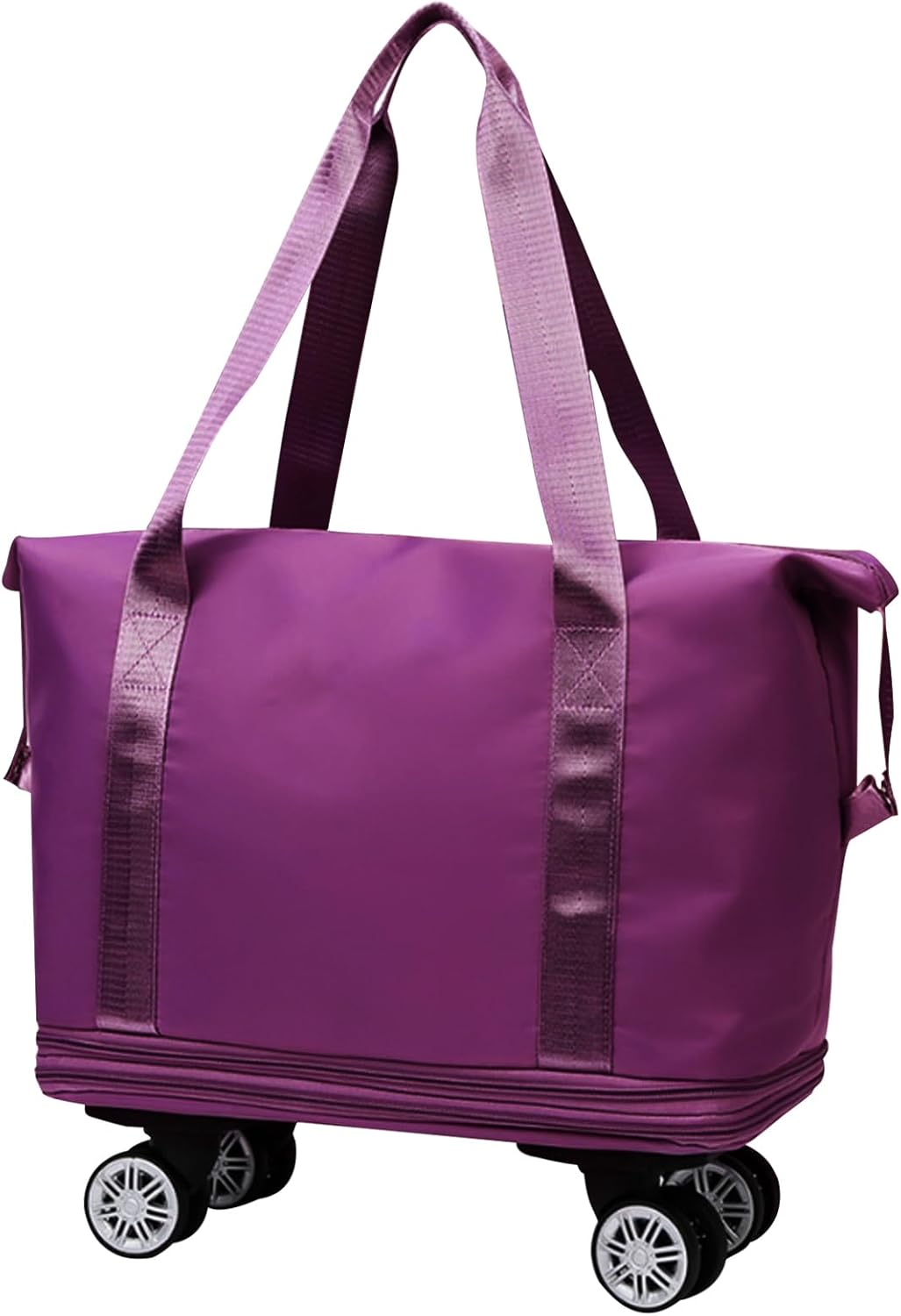 Duffle Bag with Wheels | Rolling Duffle Bag Underseat Handbag,Overnight Organization Garment Carrier for Gym Shopping Excavation Weekend Getaways Holiday image number 2