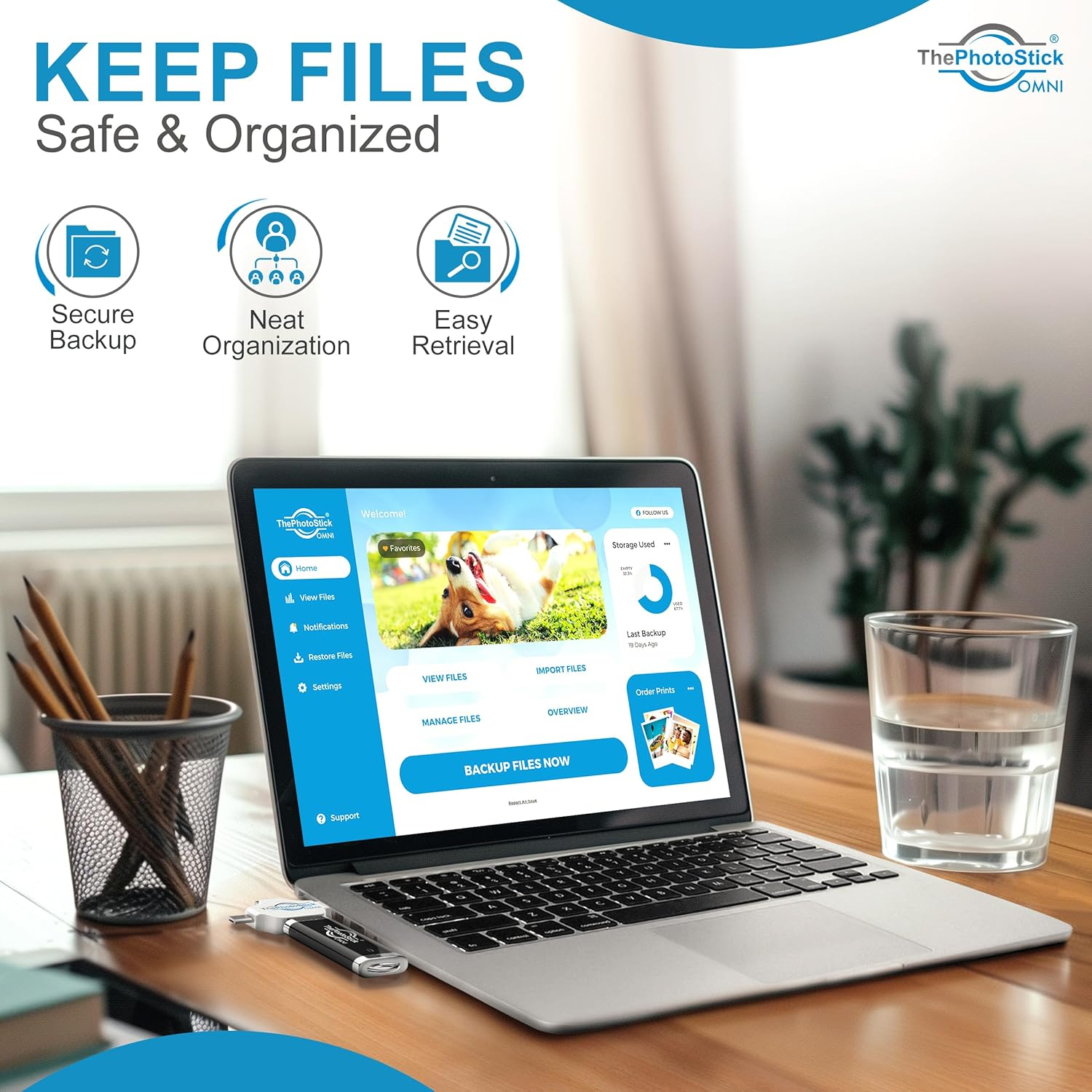 Thephotostick&reg; Omni 128GB - Secure Photo & Video Backup and Transfer | Digital File Organization | USB & Multiport Connection for Phones, Tablets and Computers | Portable Memory | External Storage image number 6