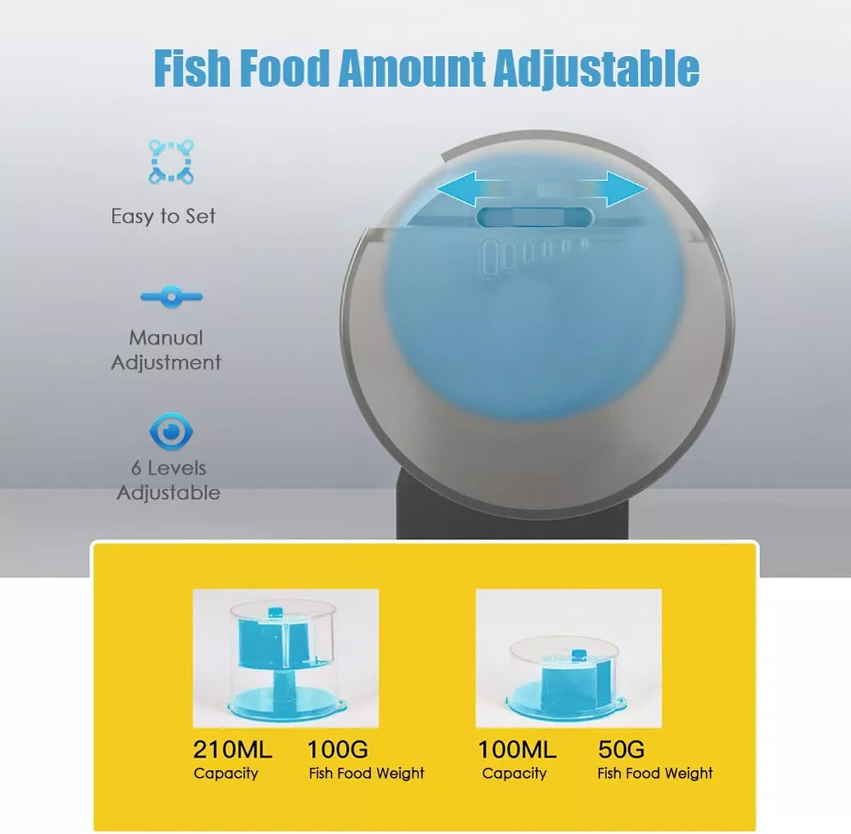 AIMALL Intelligent Aquarium Fish Feeder &ndash; Automatic Timing Food Dispenser with Large Capacity, Adjustable for 12/24 Hour Feeding Cycles, Ideal for Fish Tank Management image number 1