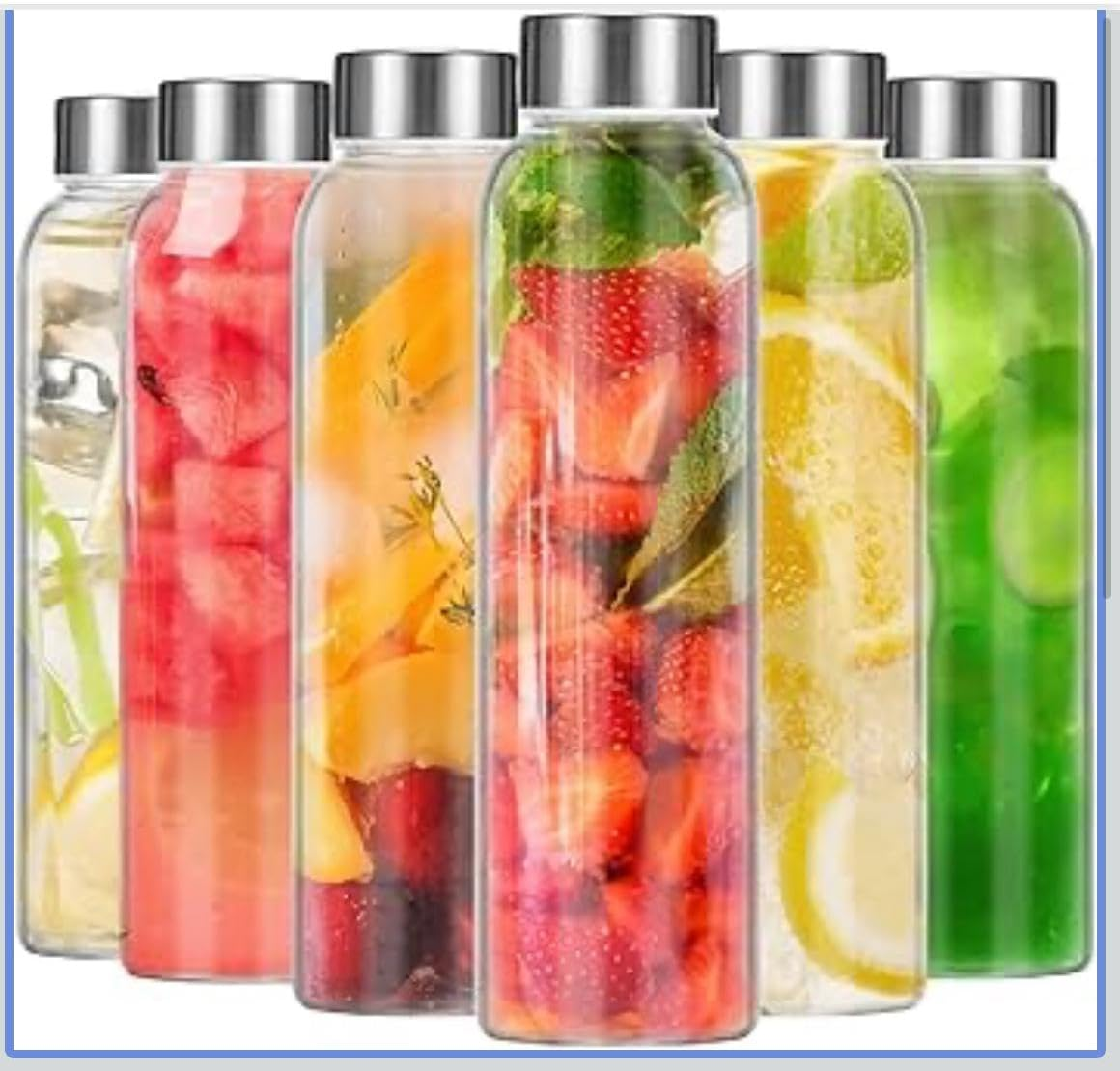 Next Vibe - Glass Water Bottle 500 Ml &ndash; Bpa-Free Reusable Drinking Bottle with Leak-Proof Lid & Protective Sleeve &ndash; Eco-Friendly, Durable,High Borosilicate Glass with Stainless Steel Lid image number 6