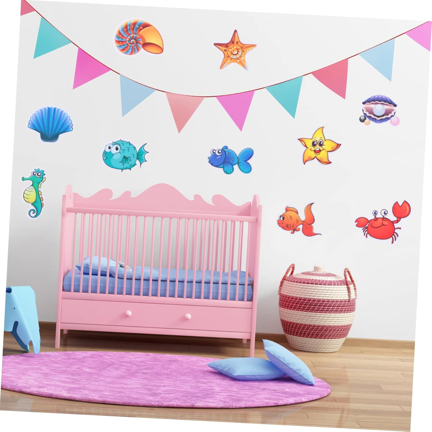 Kisangel 30Pcs Bathtub Stickers Adorable Sea Animal Pattern Adhesive Stickers for Boys and Girls Fish and Decals for Bathtub Safety Shower Accessories image number 5