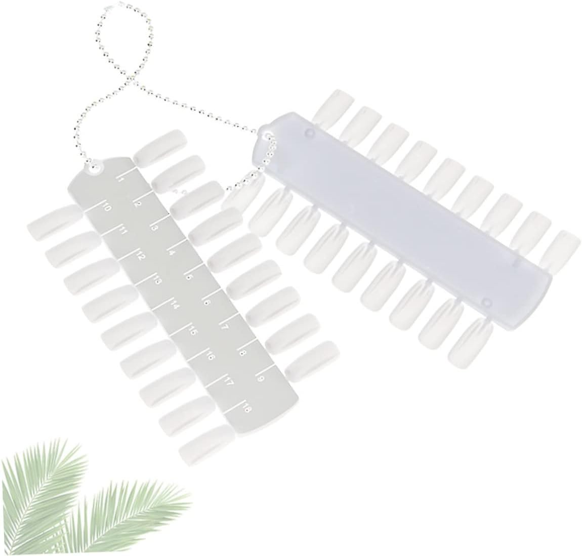 Garneck 2 Pcs Nail Polish Display Board Double Sided Color Nail Art Practice Plate with False Tips Each for Salon and Home Use image number 6