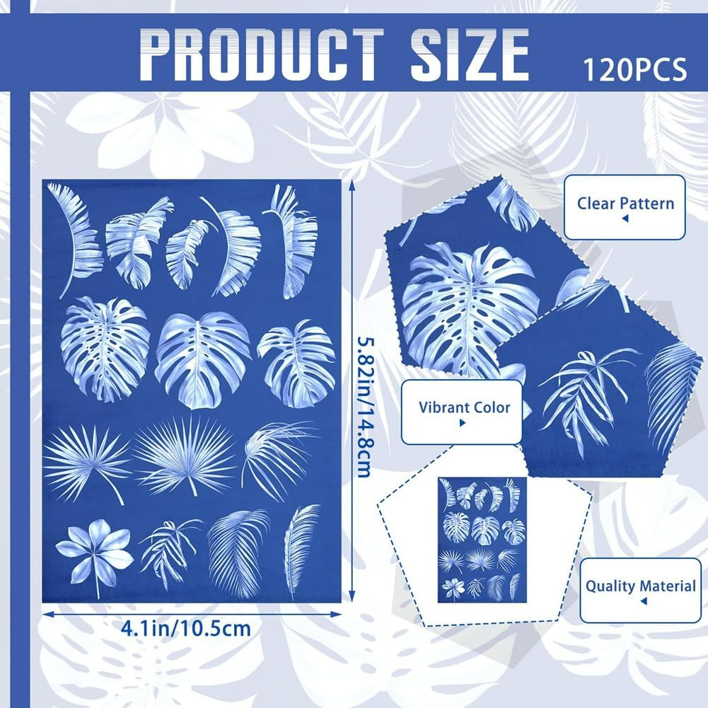 Aribrnten 120Sheets Sun Print Paper Kit Cyanotype Paper Solar Drawing Paper,High Sensitive/Solar Activated Printing Art