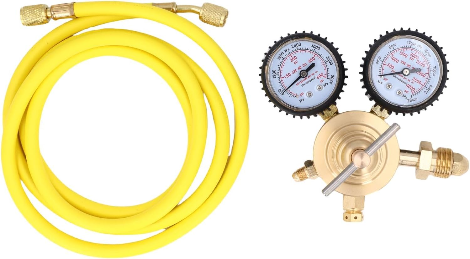 Cryfokt Nitrogen Pressure Regulator, 1/4 Inches Nitrogen Regulator Men'S CGA580 Inlet with a 60 -Inch Air Distribution Test image number 5