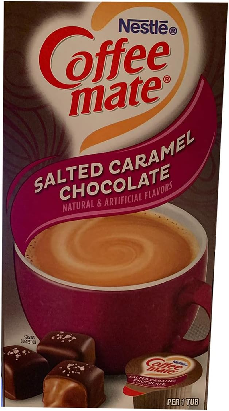Coffee Mate Salted Caramel Chocolate 50 Single Serve Portions Liquid Coffee Creamer 18.7FL Mini Cups