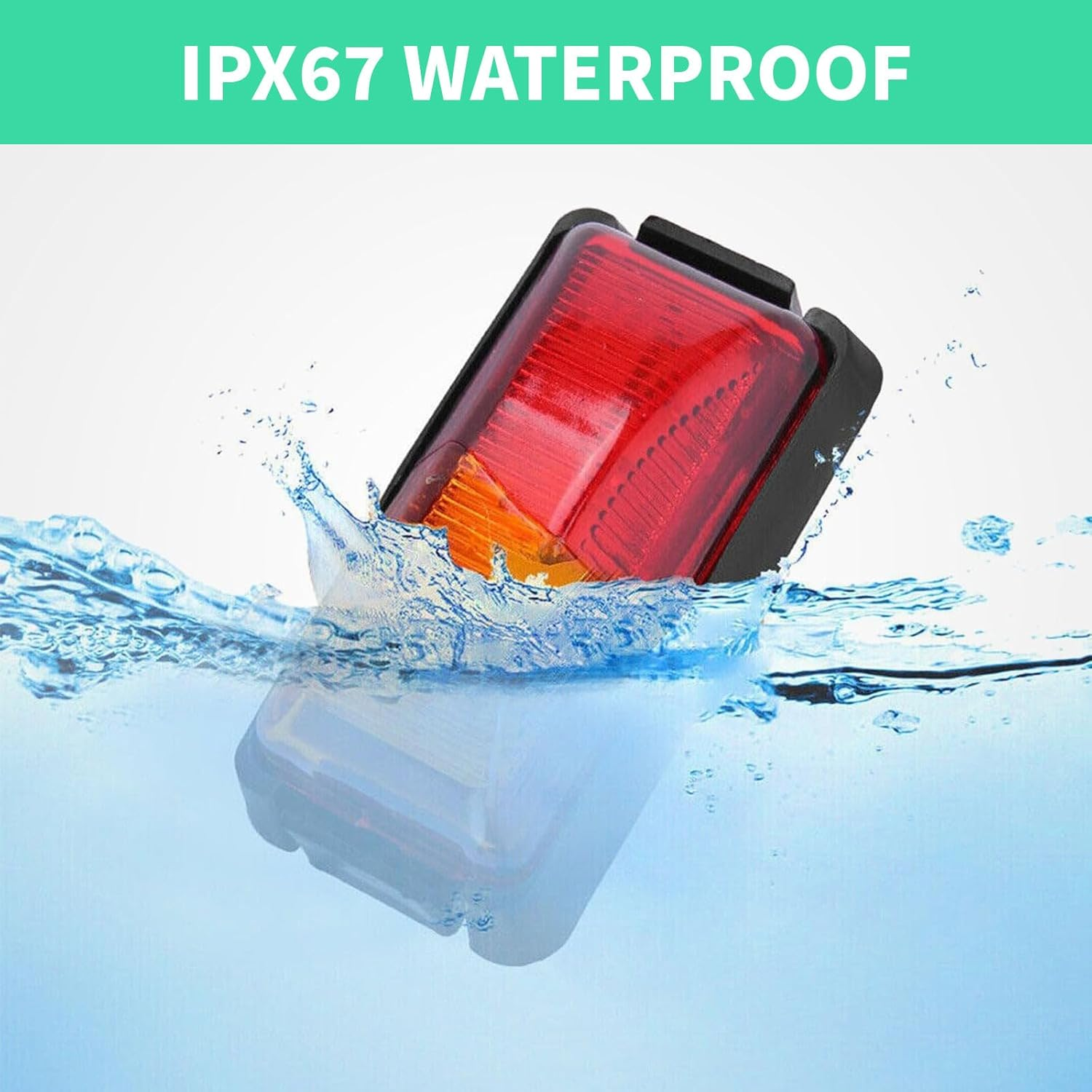 MAEZOE 4PCS LED Trailer Fender Lights &ndash; Red & Amber Dual Colour Marker Lights for Boat, Camper, RV, Truck, UTE &ndash; Waterproof, Durable, Easy Install Side Clearance Lights image number 2