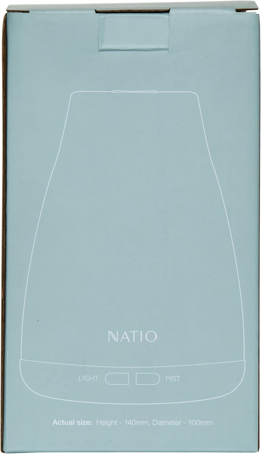 Natio Australia Ultrasonic Essential Oil Diffuser - Non-Heat Ultrasonic Technology with 4 Hour Auto-Off Timer for Natural Home Fragrance