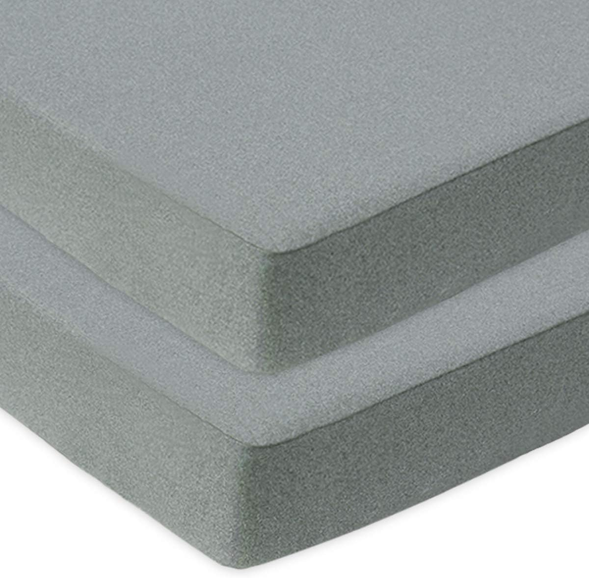 Bluesnail Soft and Strechy Minky Bassinet Fitted Sheet, Cradle Sheets for Bassinet Pad/Mattress 2Pk (Bassinet, Pink+Gray)