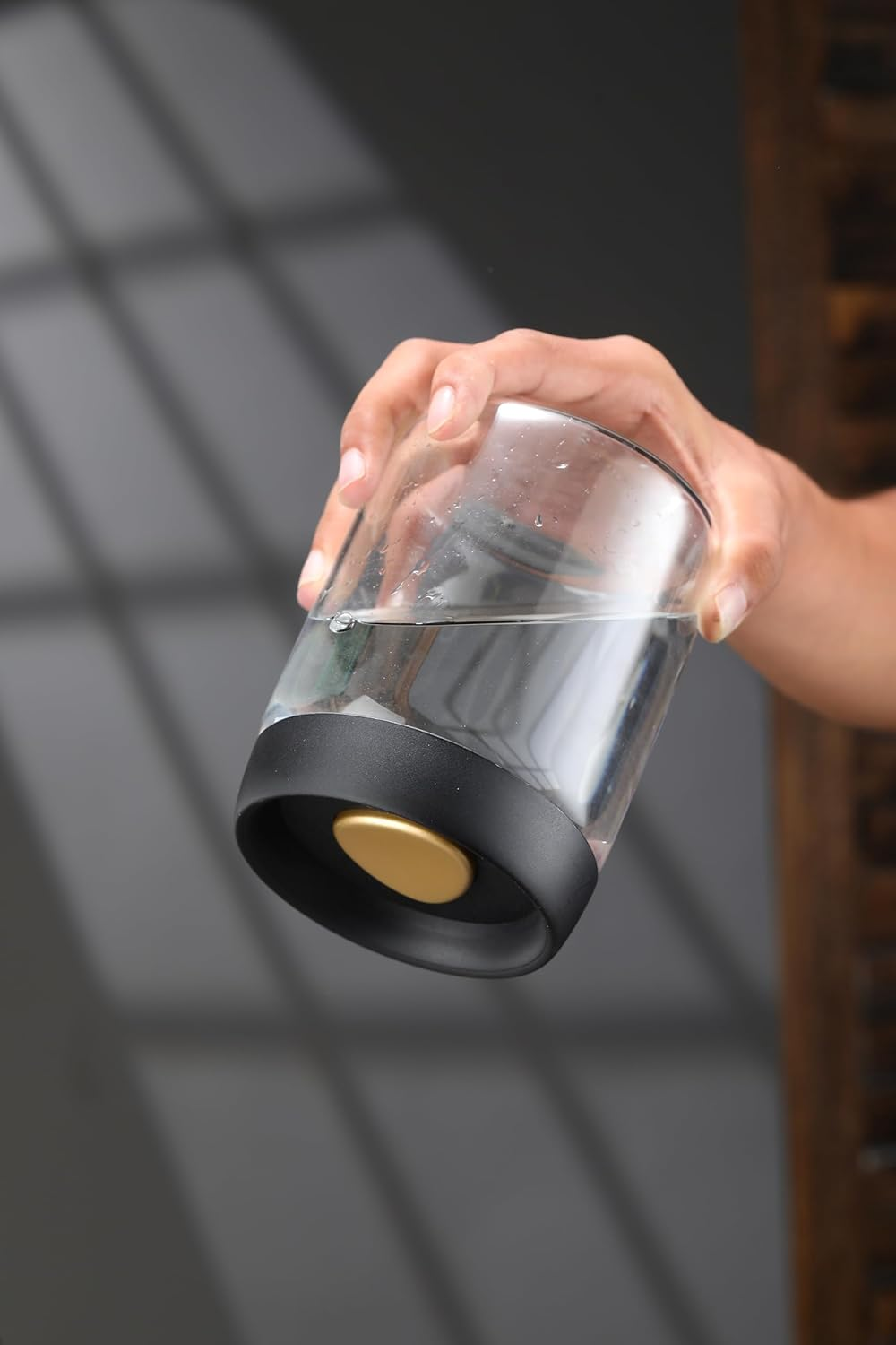 LOEZ Coffee Bean Storage Container Airtight, Lid Sealed with Press-Down Vacuum, Borosilicate Glass Coffee Canister, Food Storage, Coffee Bar for Ground Coffee, Tea, Beans, Spices (Transparent 60.9Oz) - Extra Large - Gray image number 2