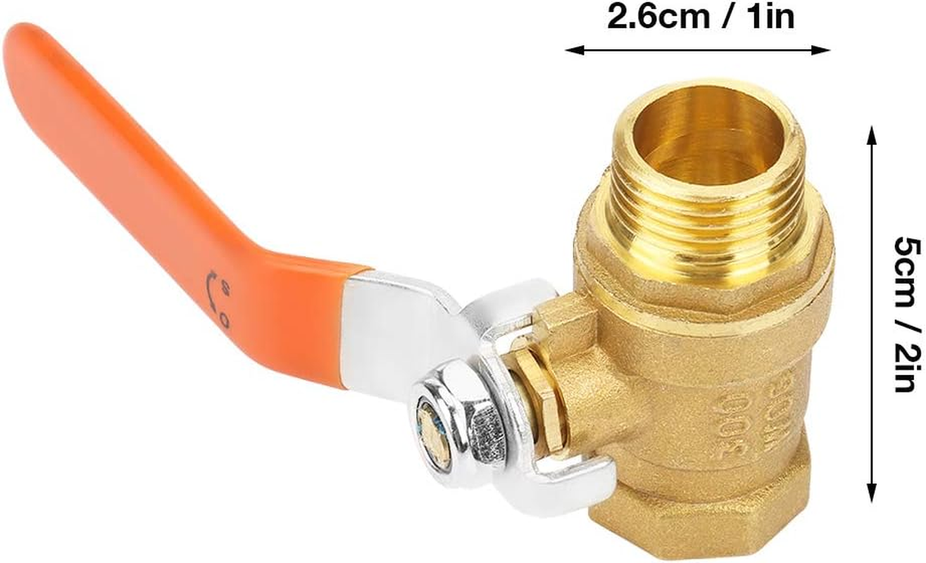 Jectse Ball Valve,1/2 BSP DN15 Brass Thread Pipe Ball Valve Male Female Heavy Duty Control,Dual-Direction,For Industrial Use image number 4