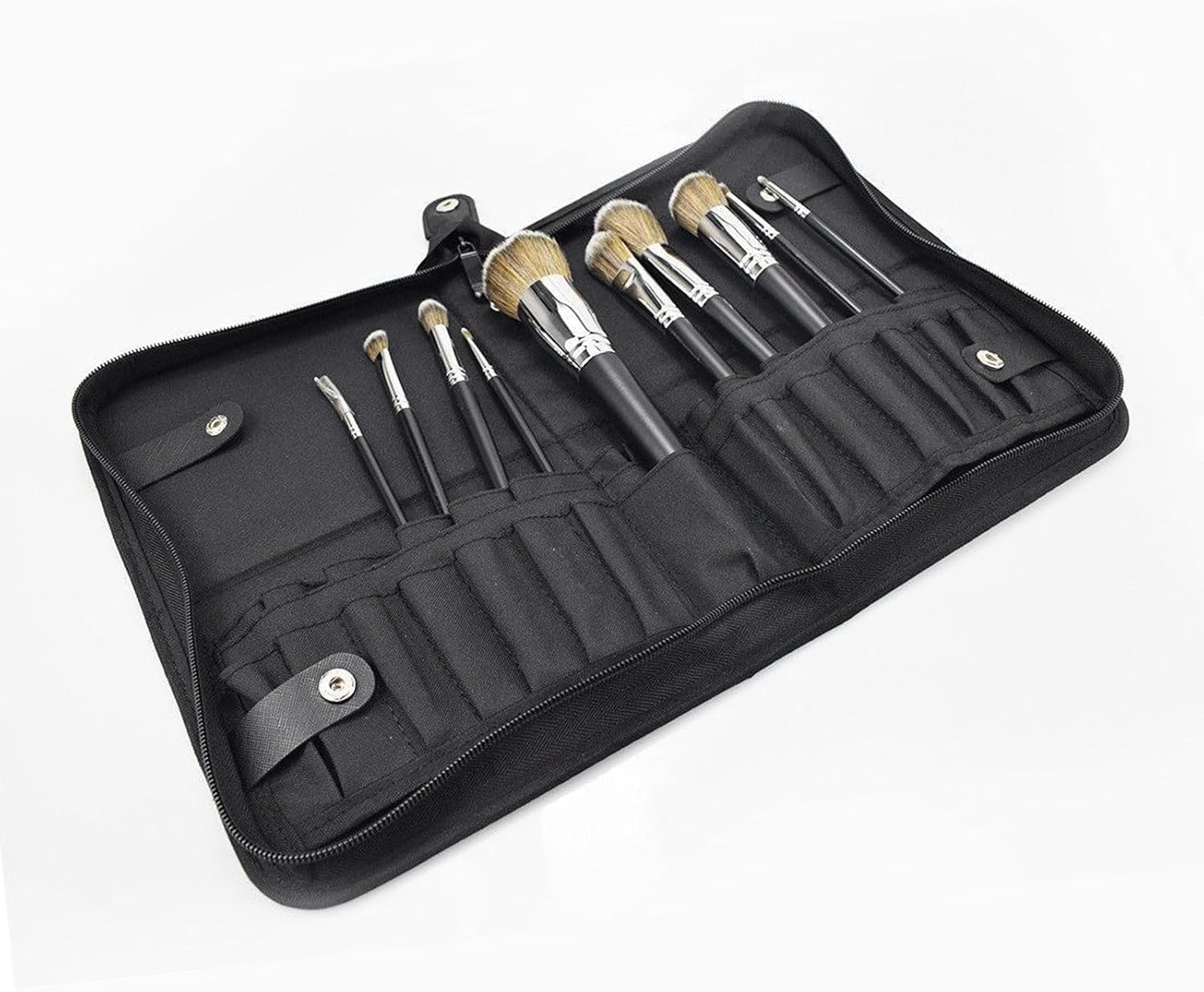 Makeup Brush Holder, Large Capacity Cosmetic Portable Organizer, Makeup Brush Organizer, Folding Cosmetic Storage Bags Pouch for Travel Easy Access Women image number 1