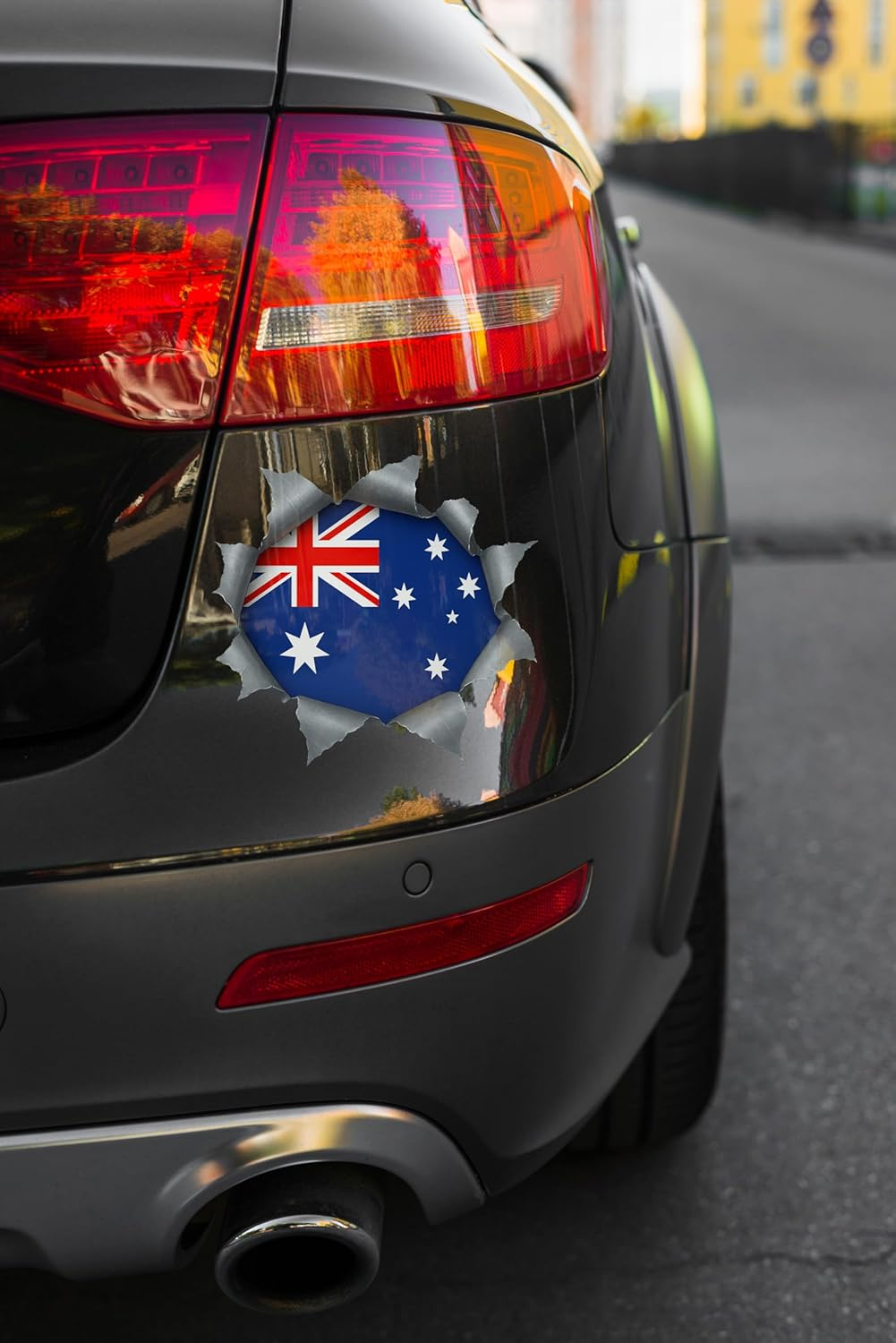 Australian Ripped Metal Flag Car Sticker &ndash; 21Cm X 20Cm Decal | Weatherproof 5-Year Outdoor Vinyl | Bubble-Free Application | Covers Scratches & Dents | Aussie Pride for Cars, Windows, Toolboxes image number 5