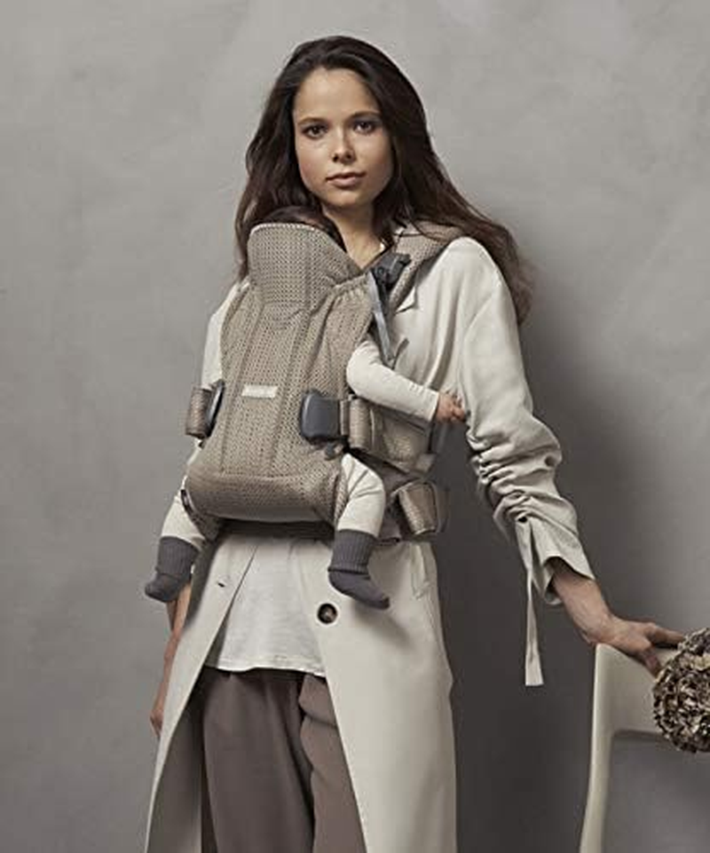 BABYBJ&Ouml;RN New Baby Carrier One Air 2019 Edition, Mesh, Greige - Pearly Pink image number 2