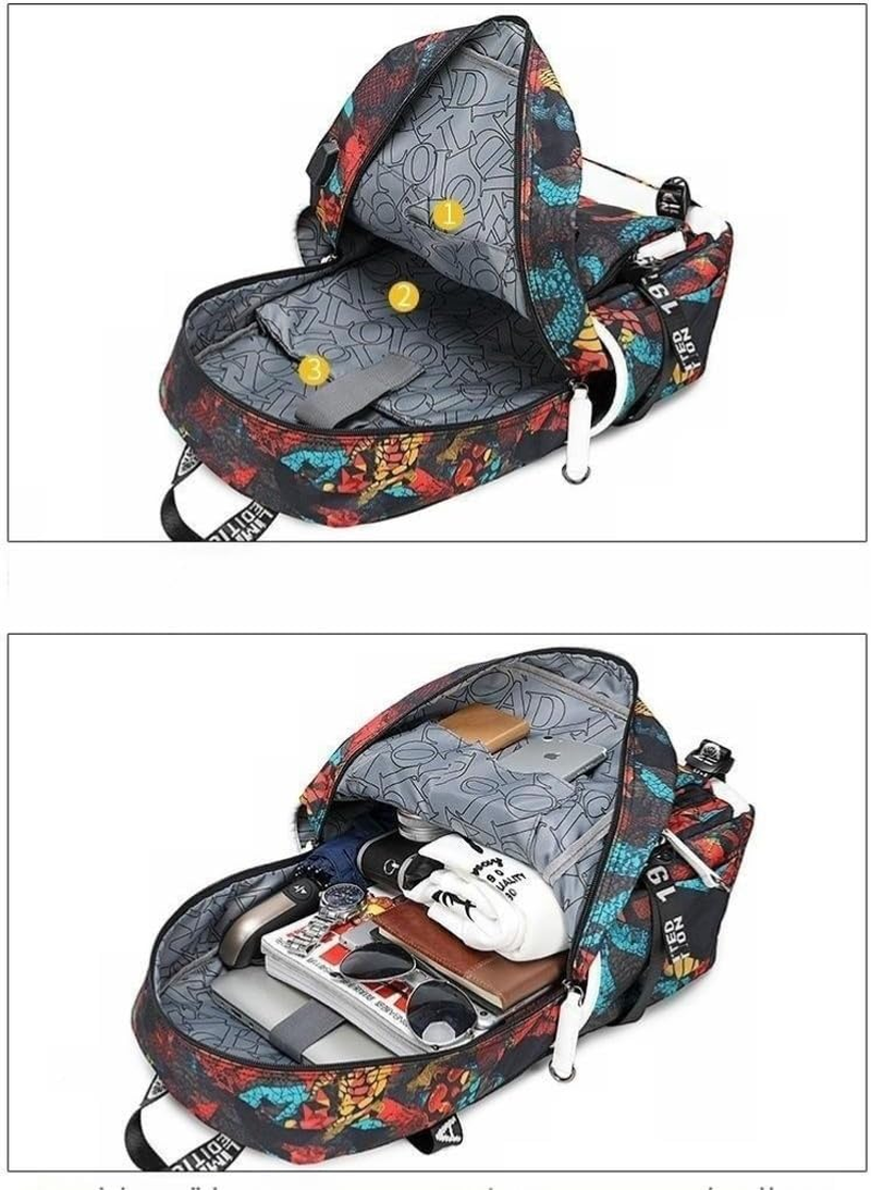 Soccer Player Star MBP Brother Backpack Travel Student Football Fans Bookbag for Men Women