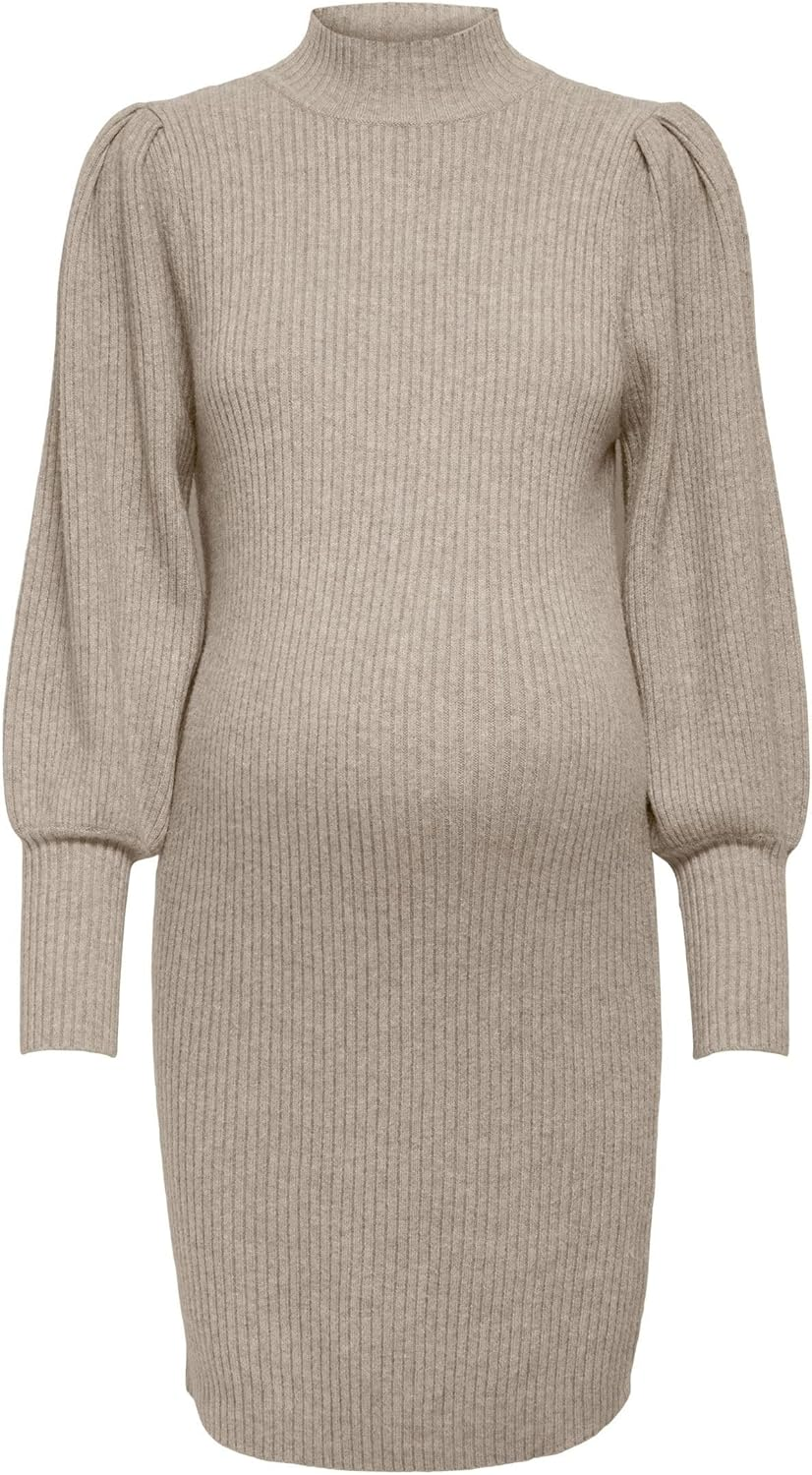 ONLY MATERNITY Olmkatia Women'S L/S Dress KNT Noos, Mocha Meringue, 3XL image number 6