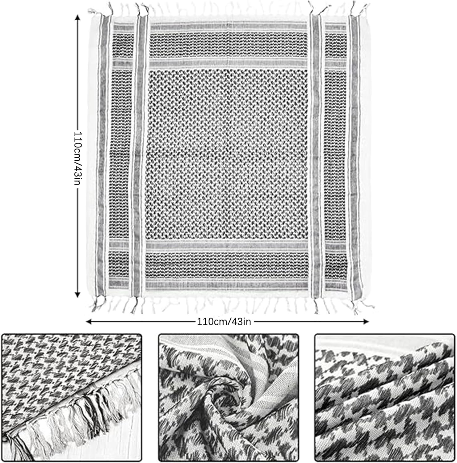 Australian Outback Tactical Scarf - Breathable Cotton Shemagh Wrap for Surfers & Hikers | UV Protection Sun Shield for Bushwalking/Beach image number 2