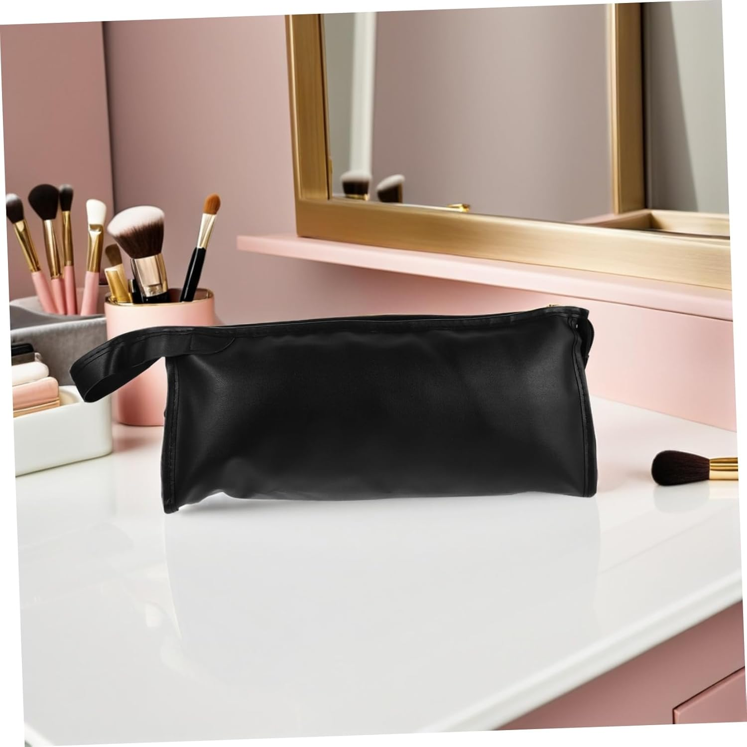 Hohopeti Portable Hair Dryer Bag Shockproof Protective Case with Multicompartment Storage for Travel and Styling Tools Organizer Compatible with Curling Irons and Accessories Compact image number 3