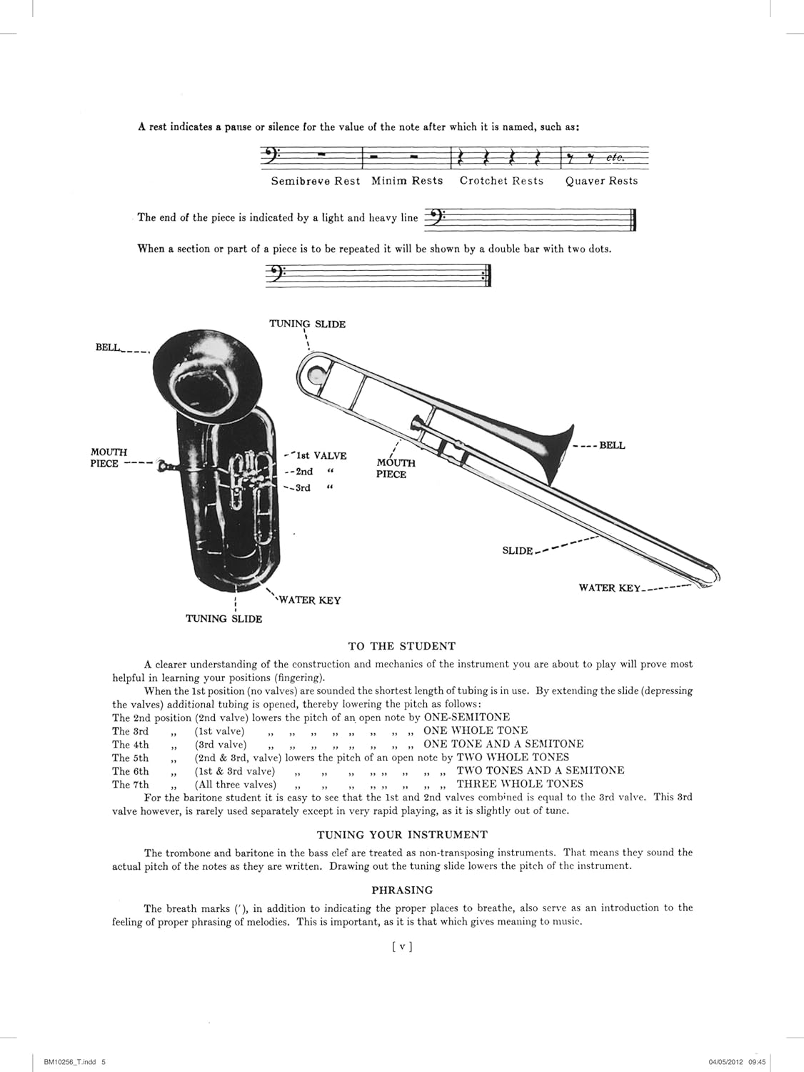 A Tune a Day for Trombone or Euphonium Bass Clef Book One