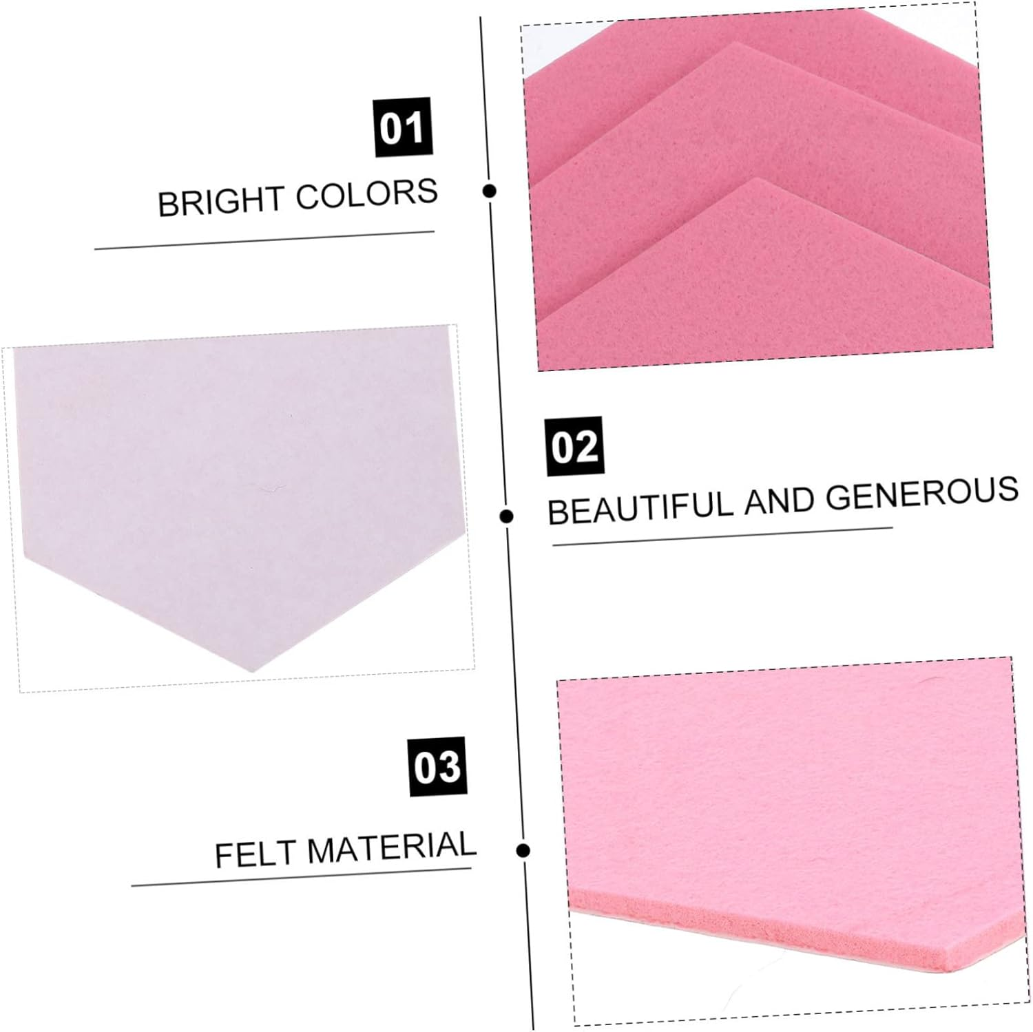 TEHAUX Home Office Decor 12 Pack Hexagon Felt Soundproofing Panels Stick Memo Board for Walls