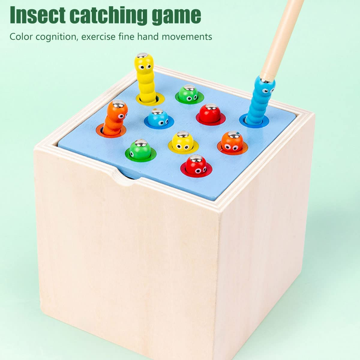 Montessori Wooden Toys with Object Permanence Box Multifunctional Coin Drop Toy for Preschool Kids Colorful Carrot Harvest Toy Early Educational Learning Shape Sorting Toy for Toddlers over 1 Year
