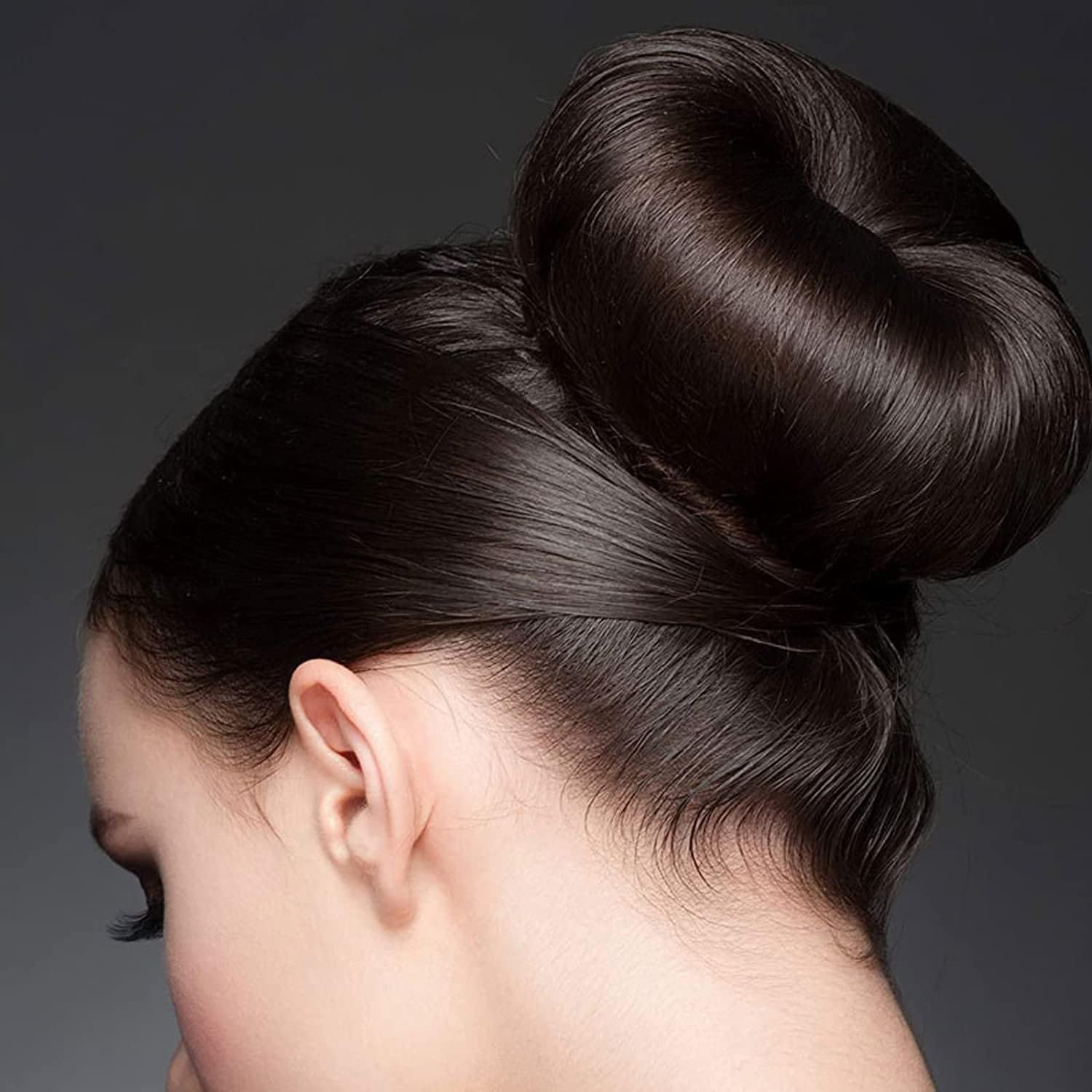 Brown Magic Hair Bun Maker 4 Pcs (2 Large, 2 Small), LHAAAYF Foam Sponge Buns Shaper Accessories Strong Flexible Reusable Bun Twister for Updo&rsquo;S, Ballet Buns, French Twist, Waves - Easy Bun Hair Tool (Brown) - Brown image number 2