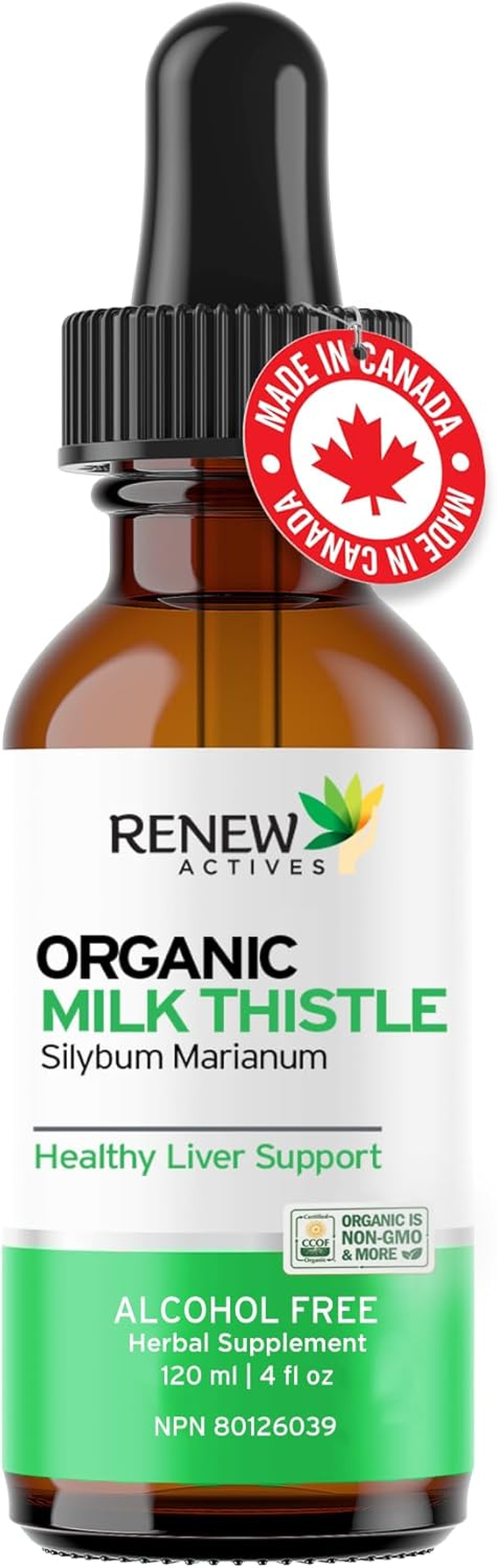 Renew Actives Milk Thistle Liquid Extract &ndash; Liver Protectant Supplement Drops for Optimal Health &ndash; Natural, Fast-Absorbing Formula &ndash; No Alcohol, Non-Gmo, Vegan &ndash; 4 Fl Oz image number 4