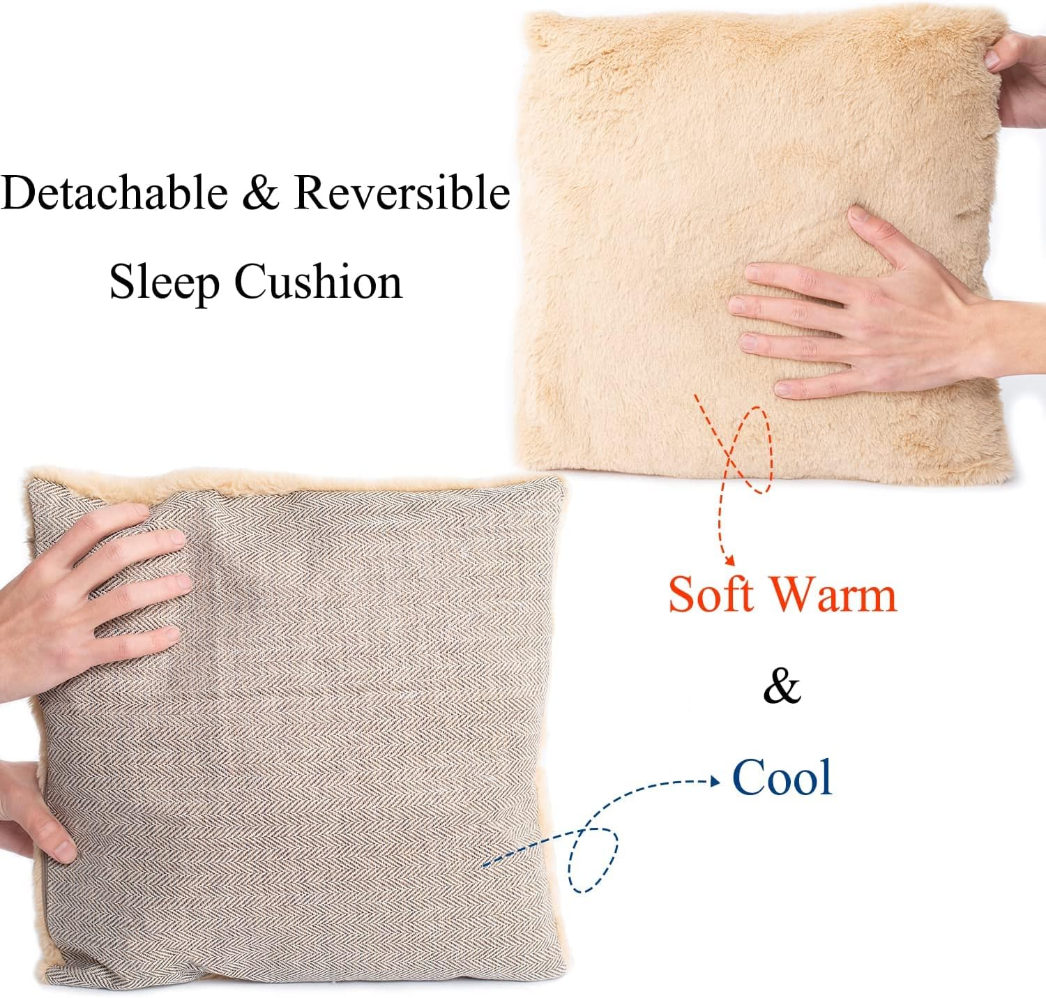 WINDRACING Cat Bed for Indoor Cats - Cat House Tent with Removable Washable Cushioned Pillow, Soft and Self Warming Kitten Beds & Furniture, Pet Bed image number 1