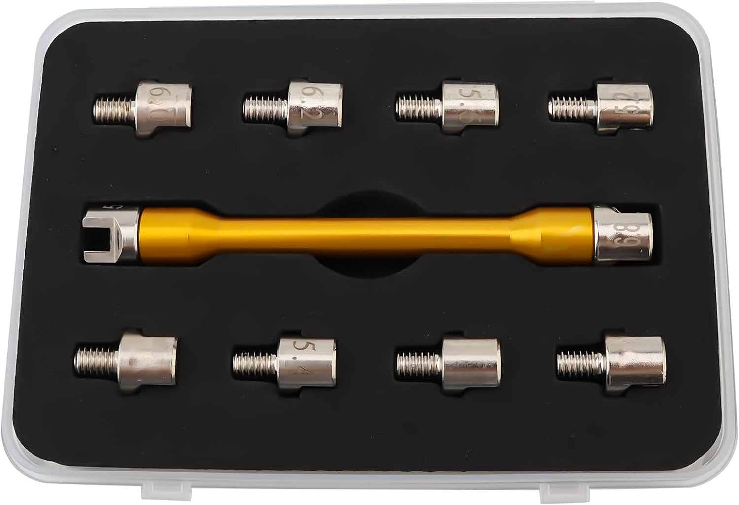 Windance Spoke Spanner Kit, 5.0-6.8Mm Steel Spoke Nipples CNC Aluminum Spoke Wrench Set for Most Motorbike Dirt Bike Scooter, (Blue)